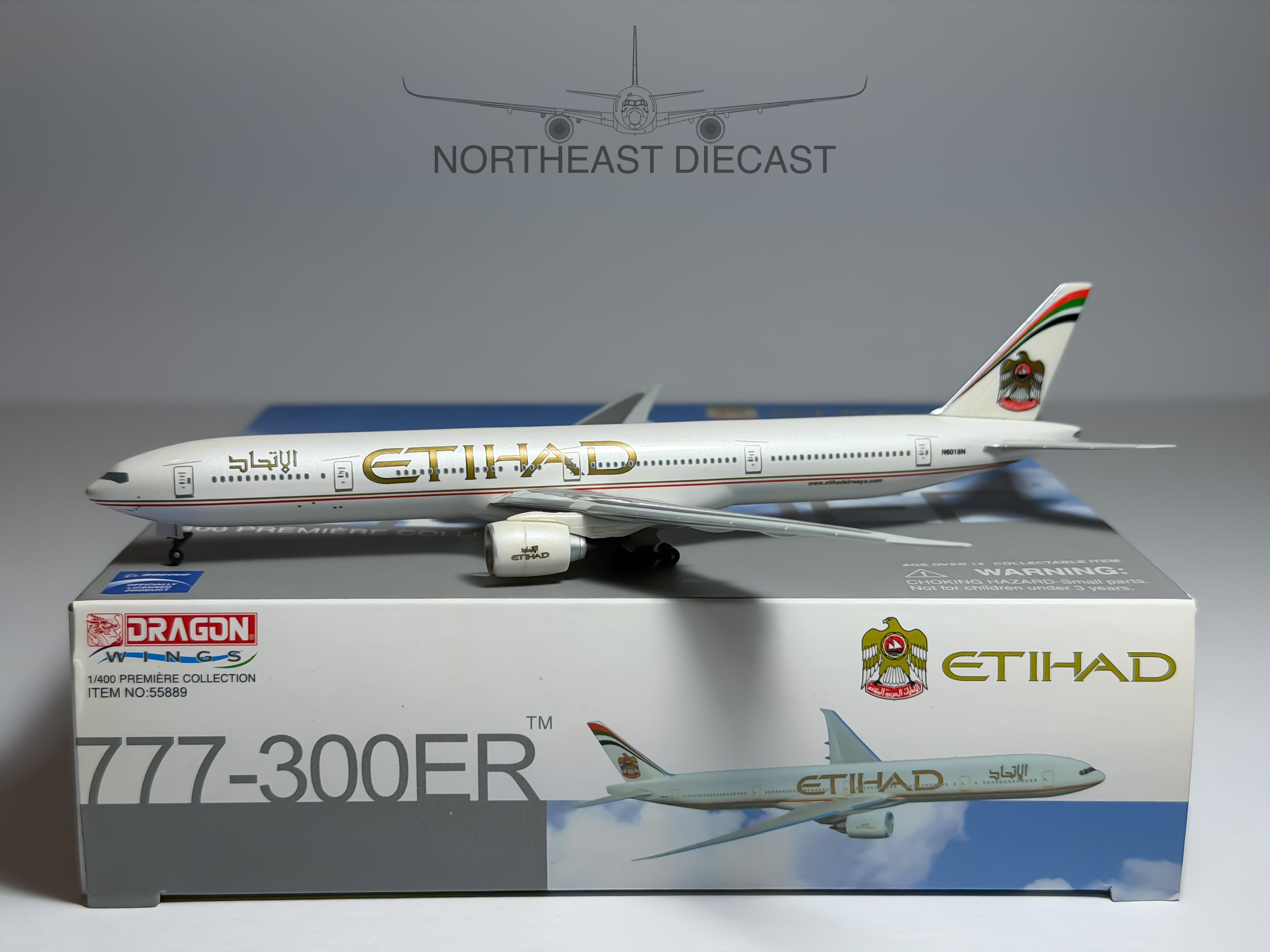 Etihad Cargo Boeing 777-300ER 1:400 Dragon Wings N6018N (55889)
