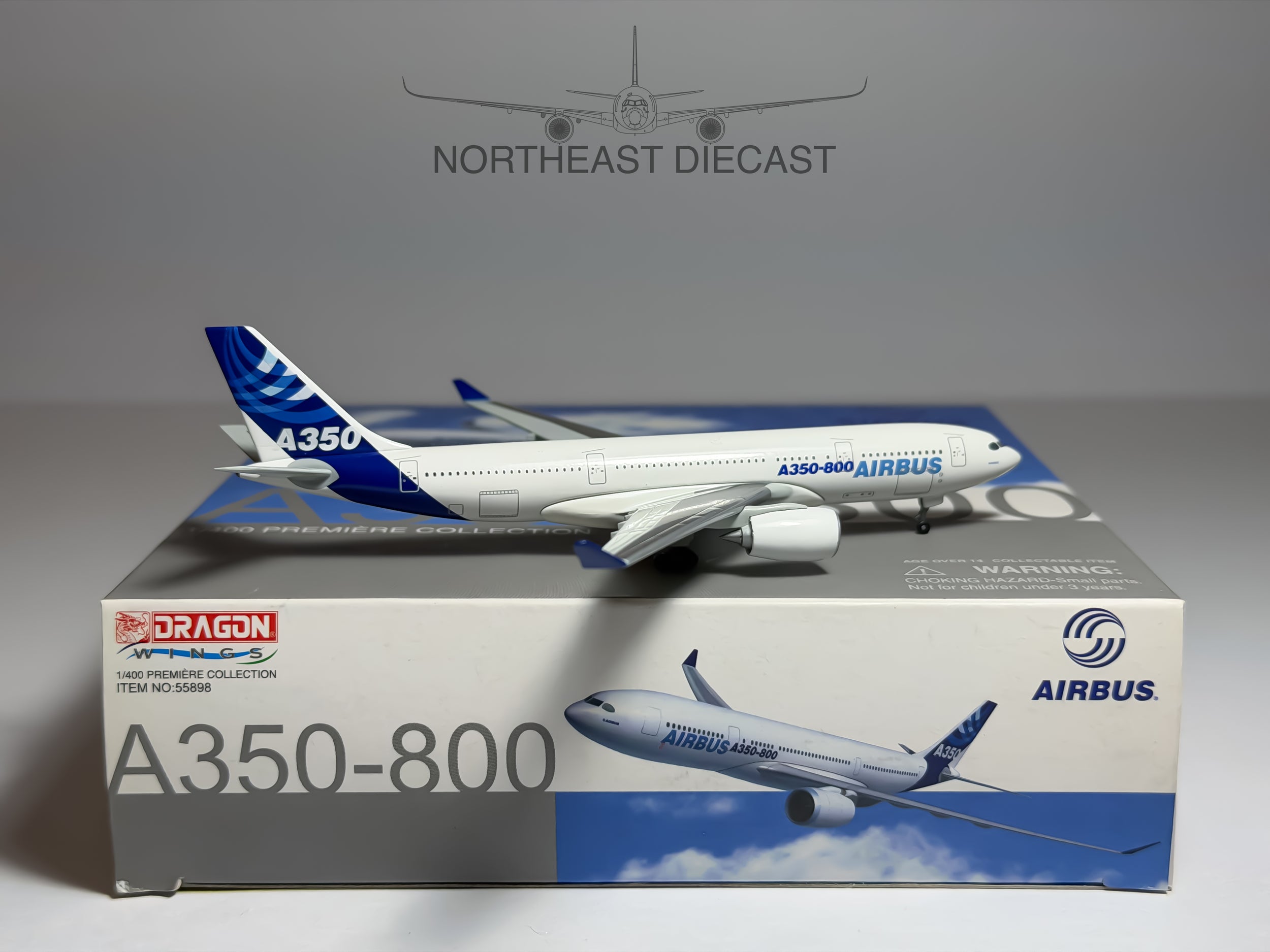 Airbus House Airbus A350-800 1:400 Dragon Wings Fantasy (55898)