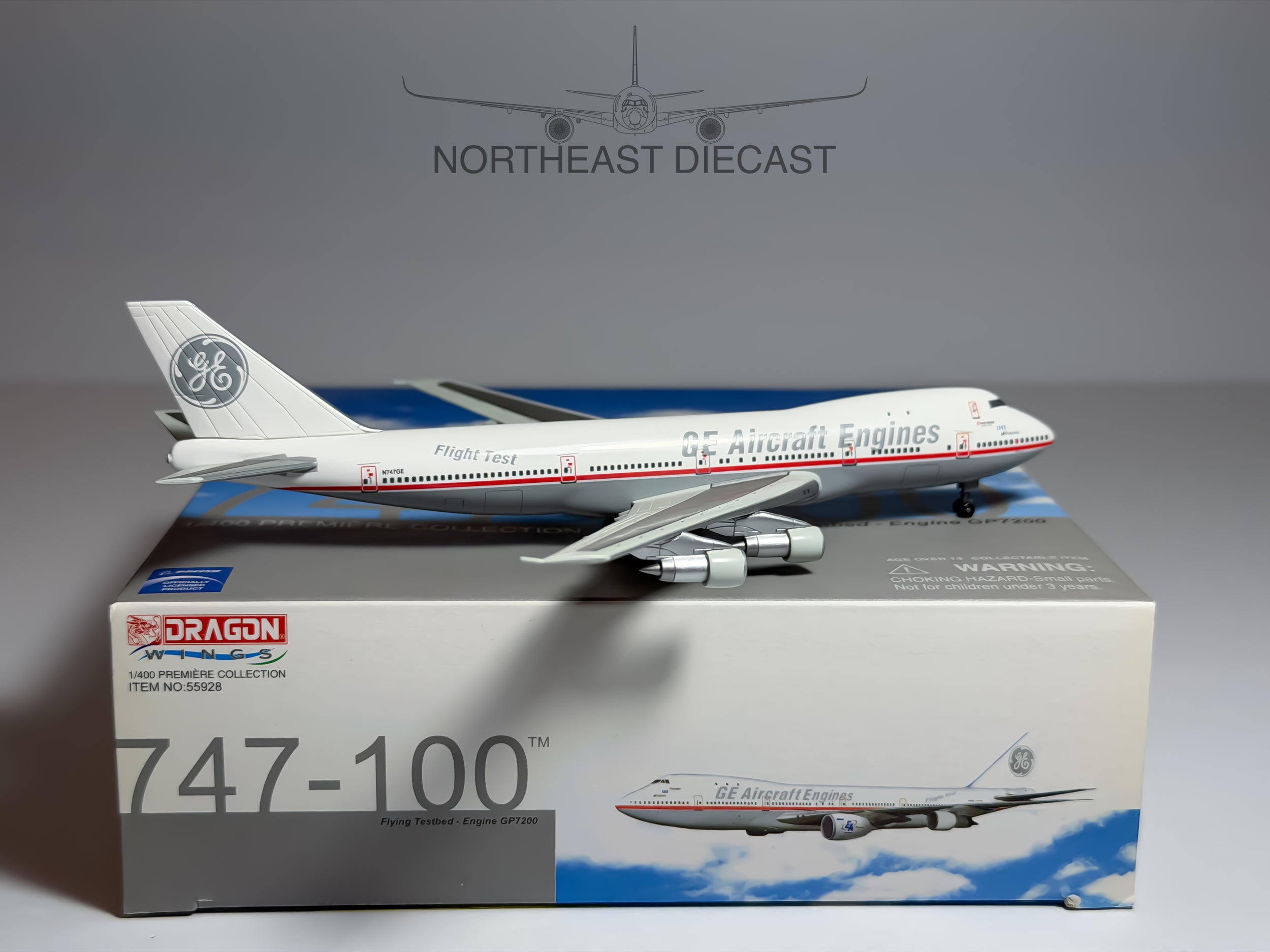 General Electric (GE) Boeing 747-100 1:400 Dragon Wings N747GE (55928)