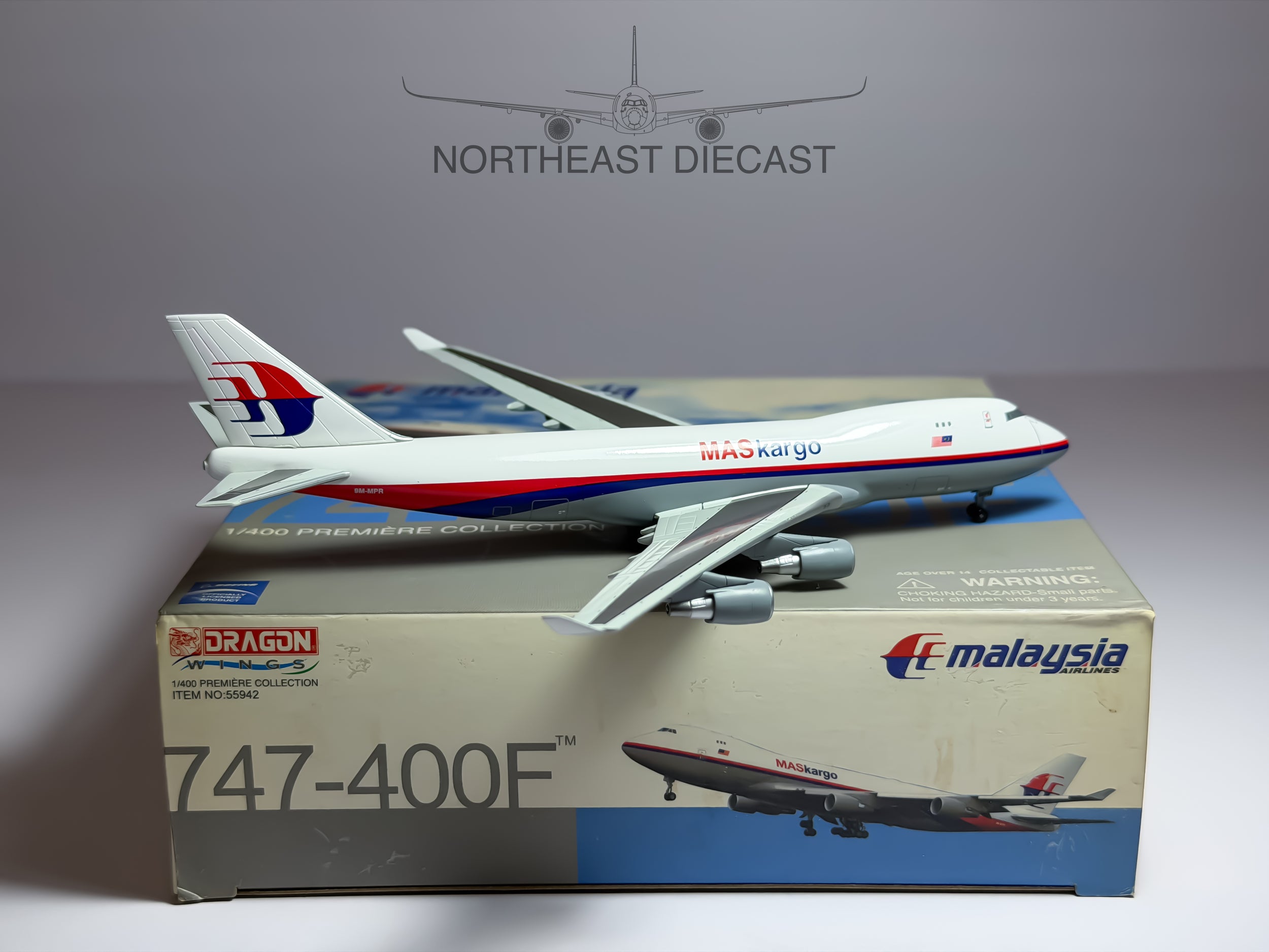 MASkargo (Malaysia) Boeing 747-400F 1:400 Dragon Wings 9M-MPR (55942)