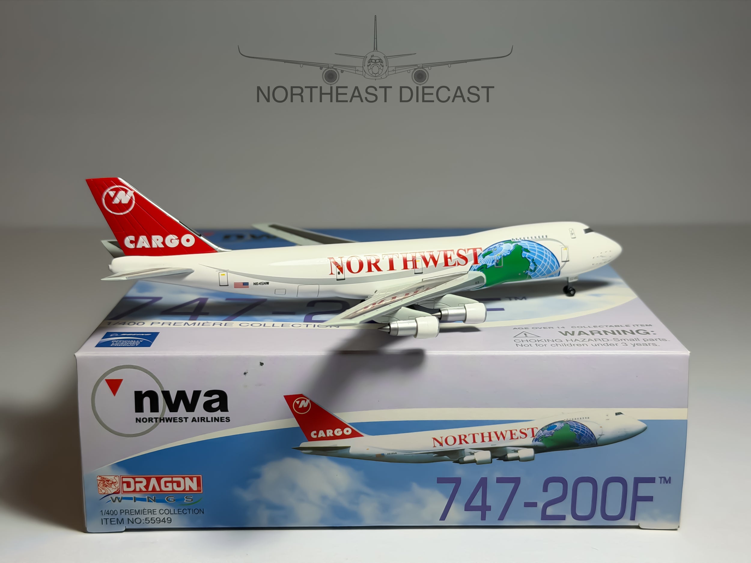Northwest Cargo Boeing 747-200F 1:400 Dragon Wings N645NW (55949)