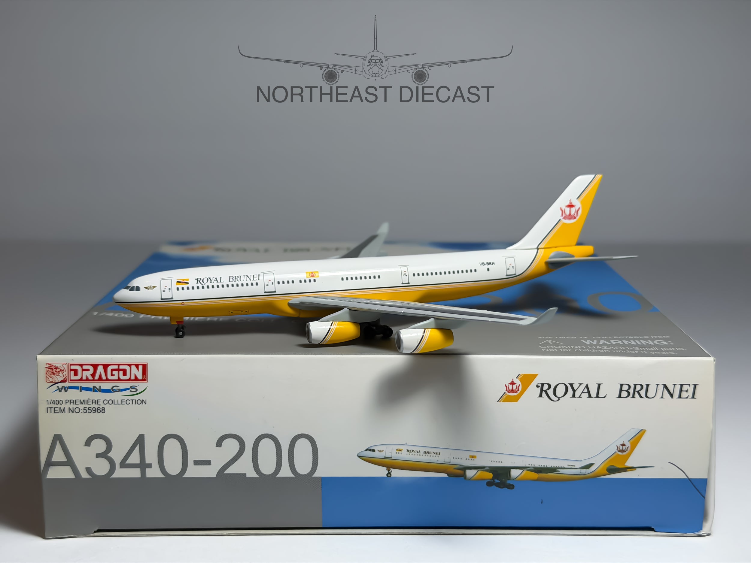 Royal Brunei Airlines Airbus A340-200 1:400 Dragon Wings V8-BKH (55968)