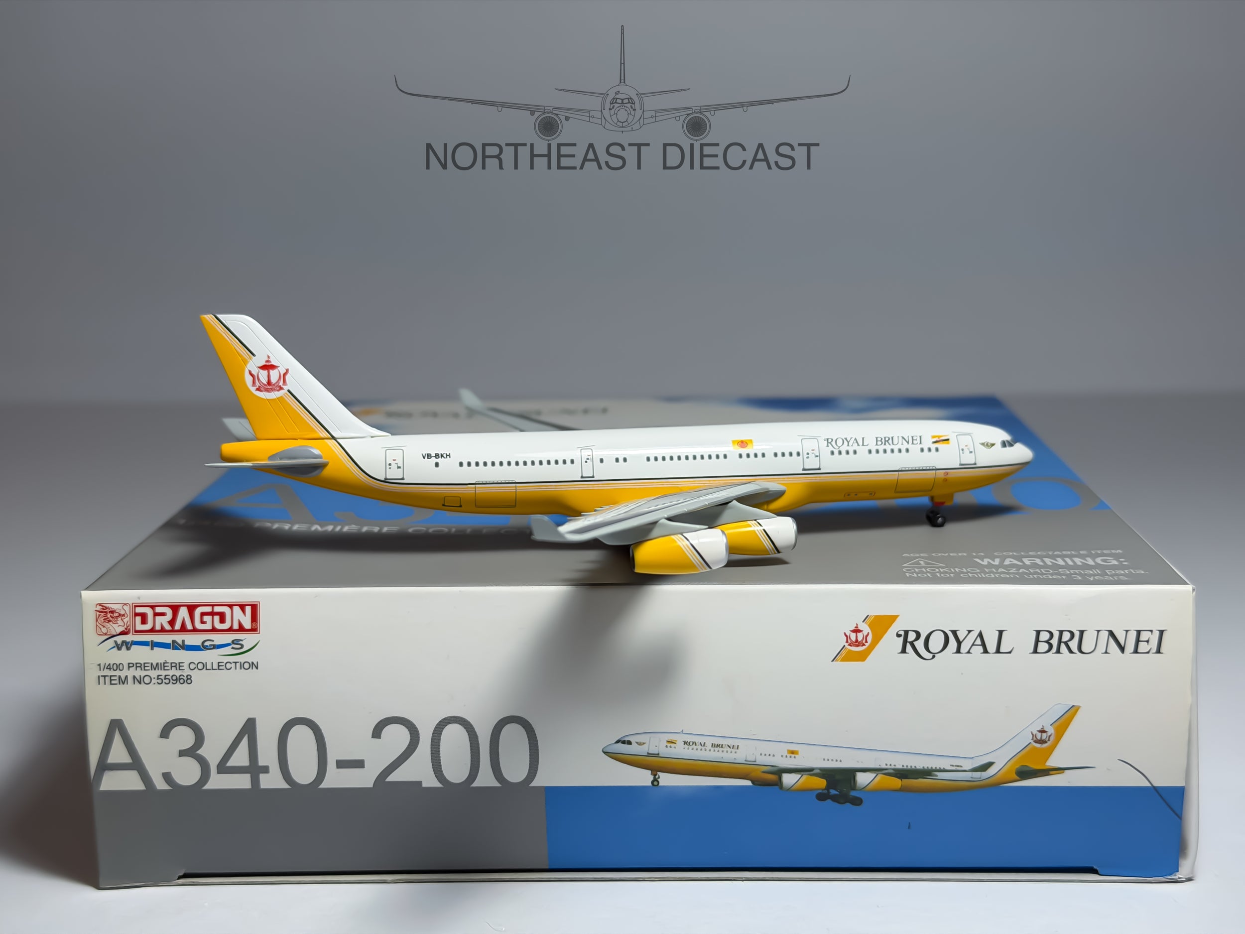 Royal Brunei Airlines Airbus A340-200 1:400 Dragon Wings V8-BKH (55968)
