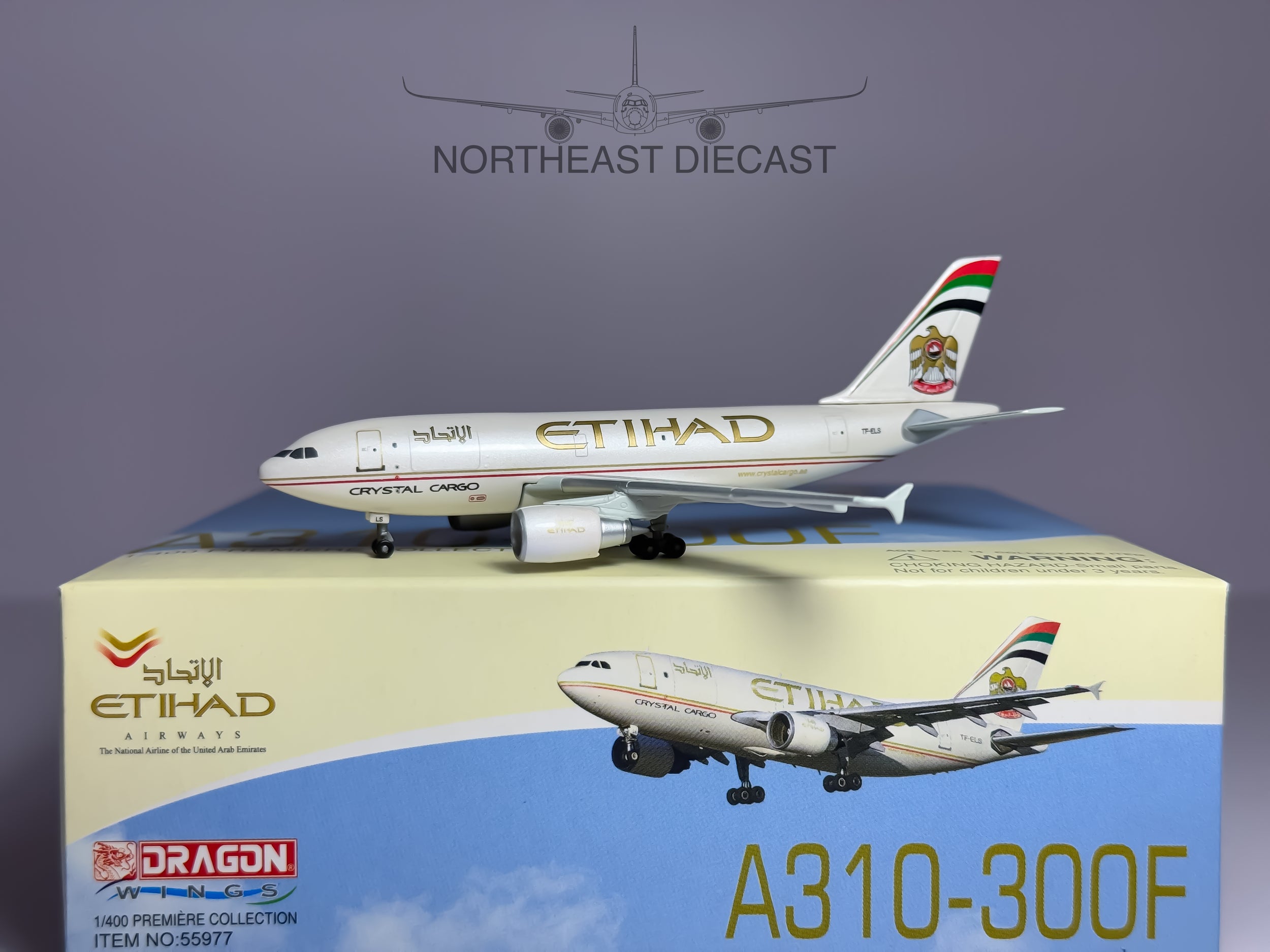 Etihad Cargo Airbus A310-300F 1:400 Dragon Wings TF-ELS (55977)