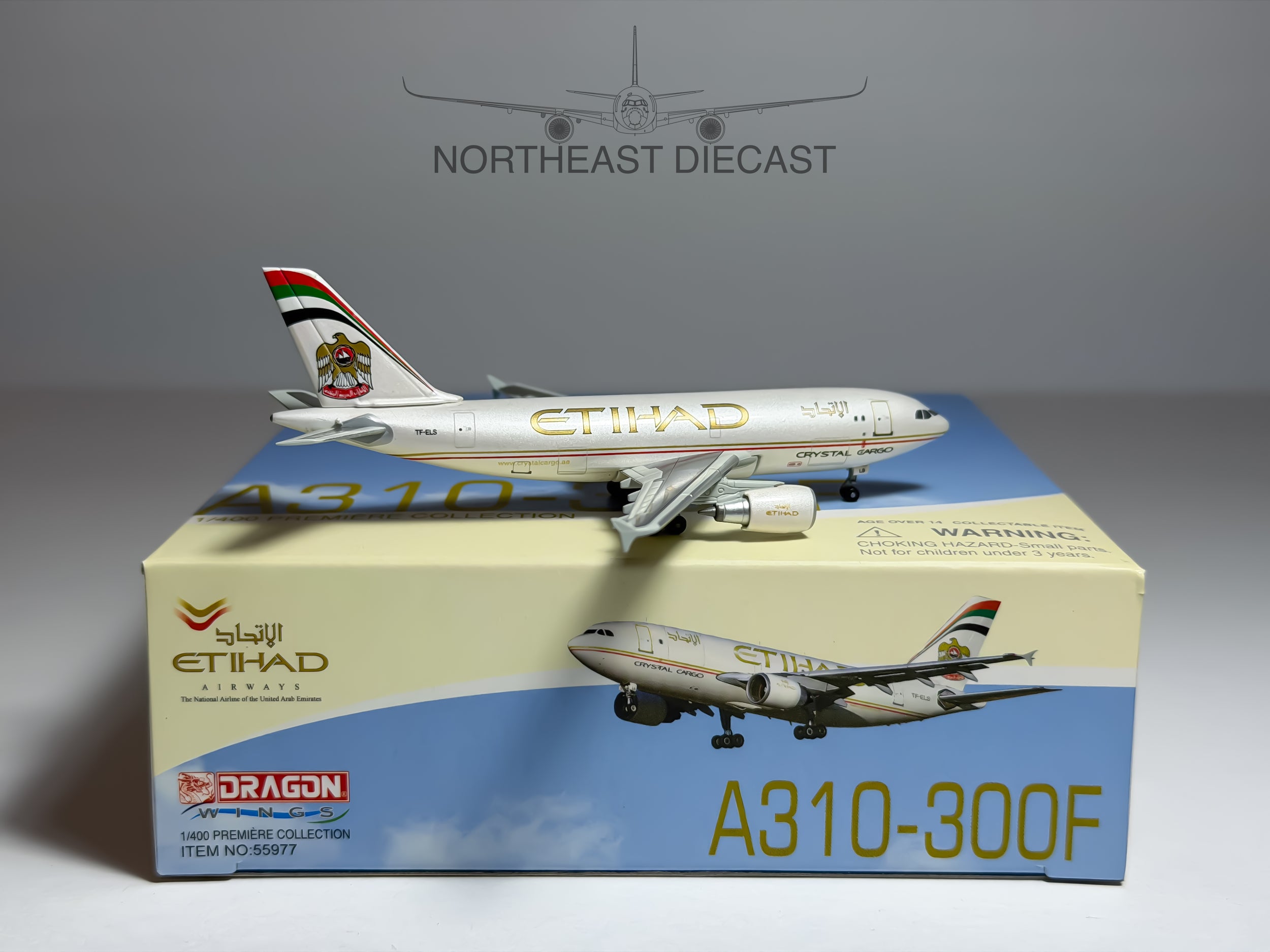 Etihad Cargo Airbus A310-300F 1:400 Dragon Wings TF-ELS (55977)