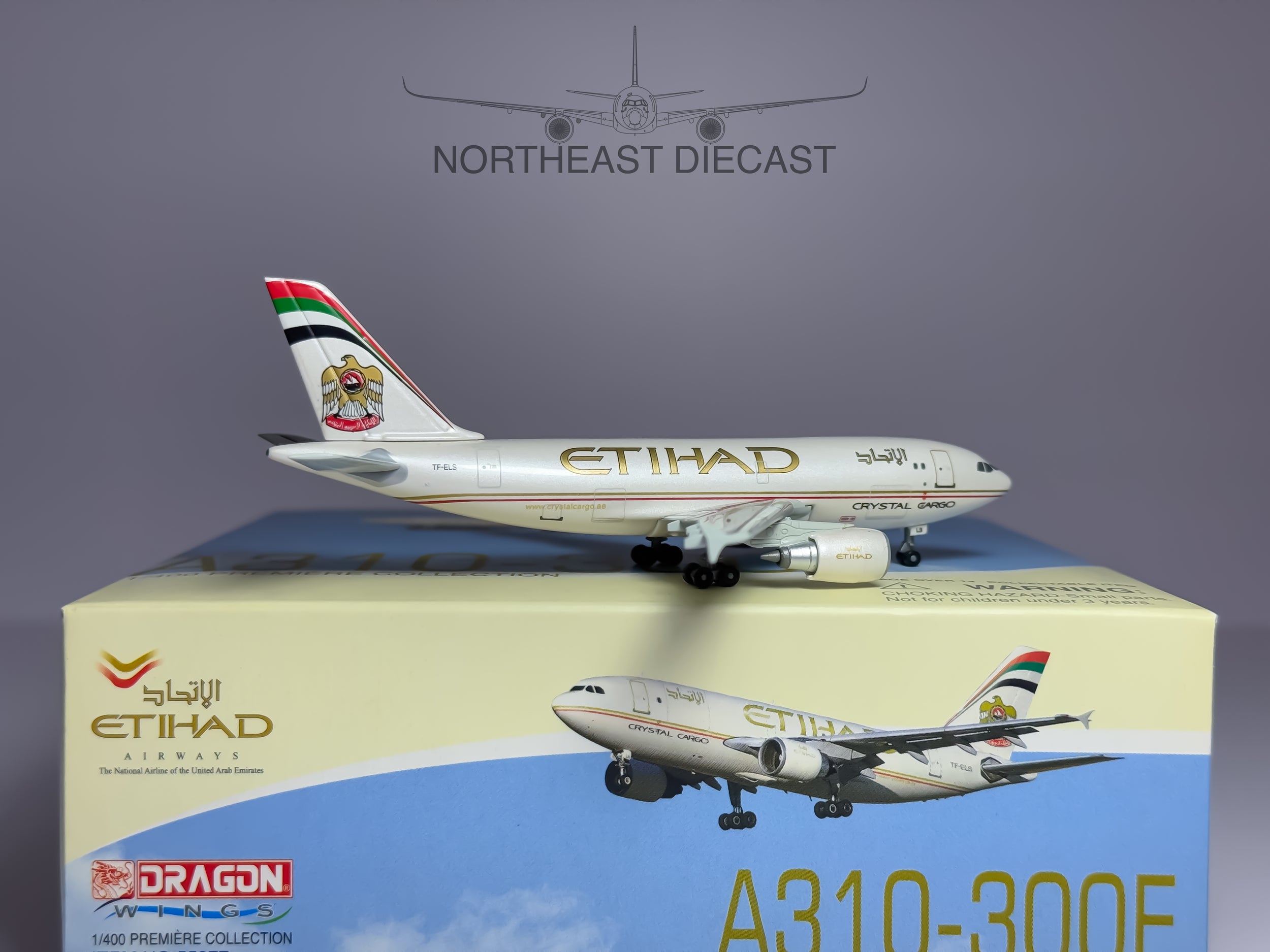 Etihad Cargo Airbus A310-300F 1:400 Dragon Wings TF-ELS (55977)