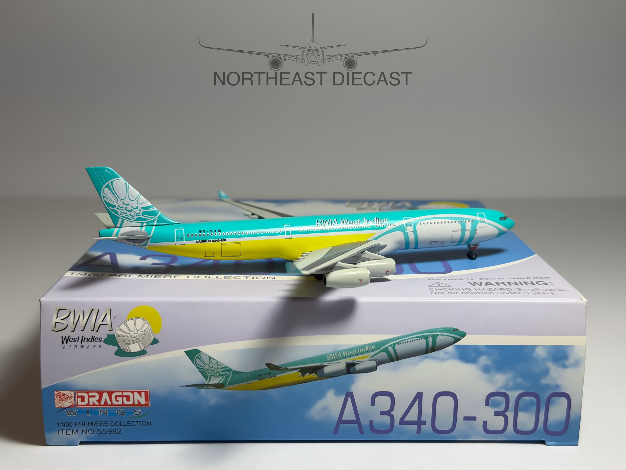 BWIA Airbus A340-300 1:400 Dragon Wings 9Y-TJN (55982)
