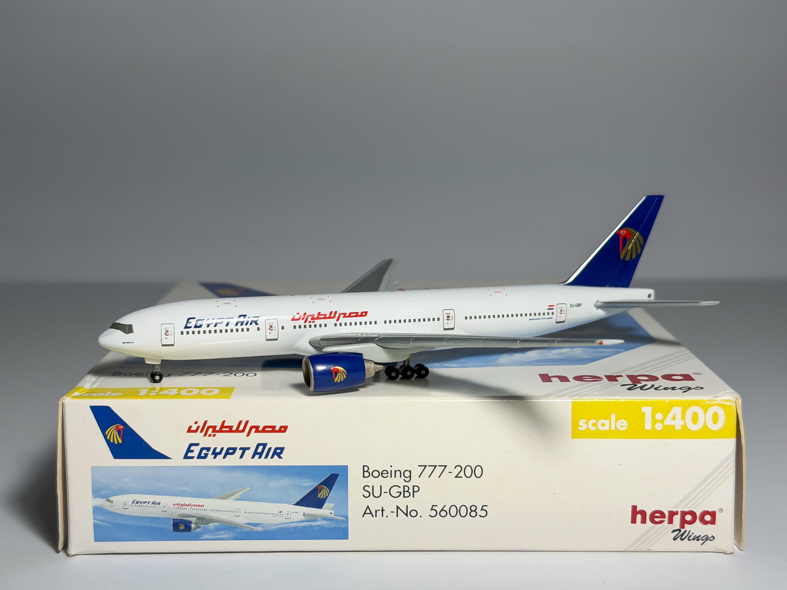 Egyptair Boeing 777-200 1:400 Herpa SU-GBP (560085)