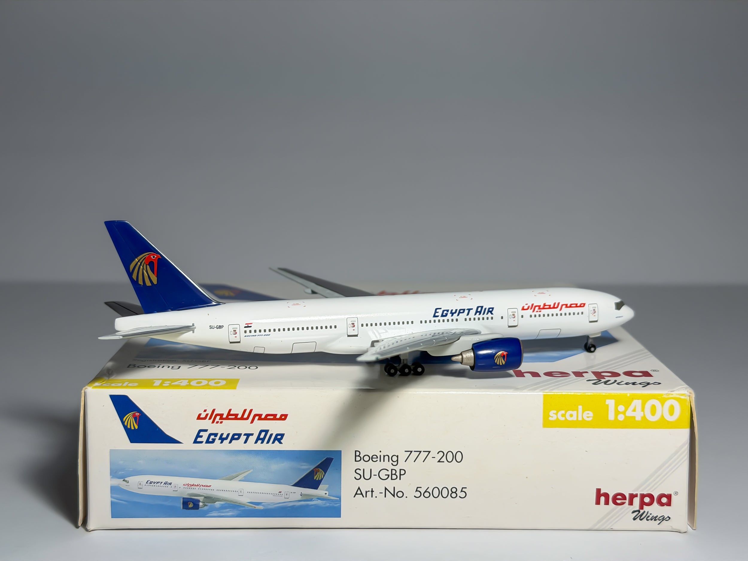 Egyptair Boeing 777-200 1:400 Herpa SU-GBP (560085)