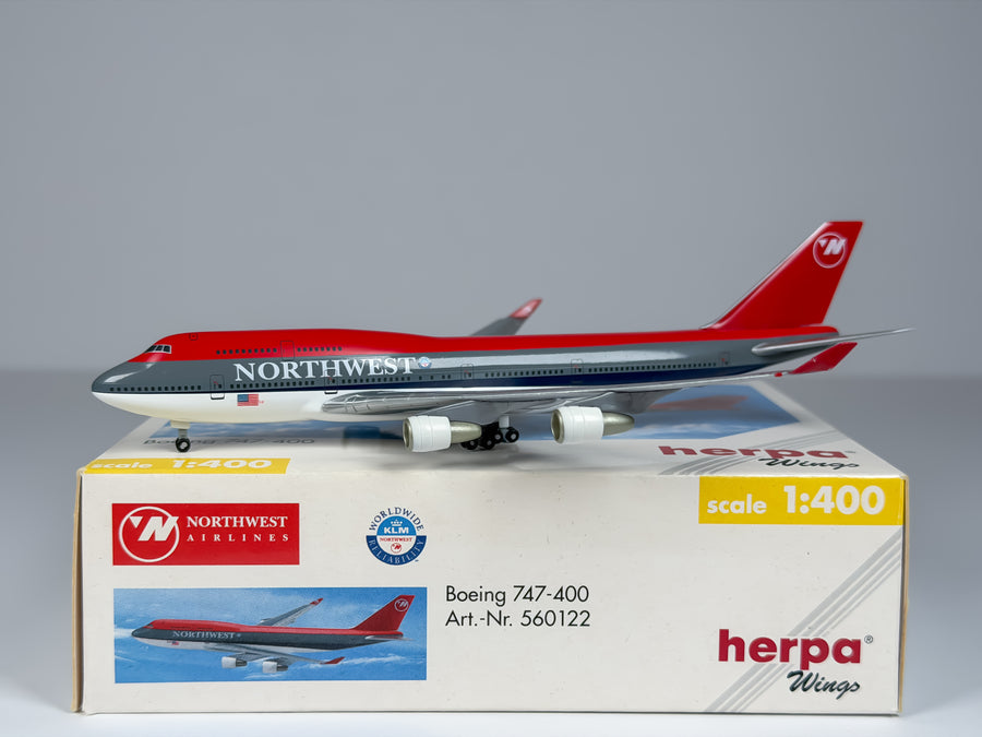 Northwest Airlines Boeing 747-400 1:400 Herpa (560122)