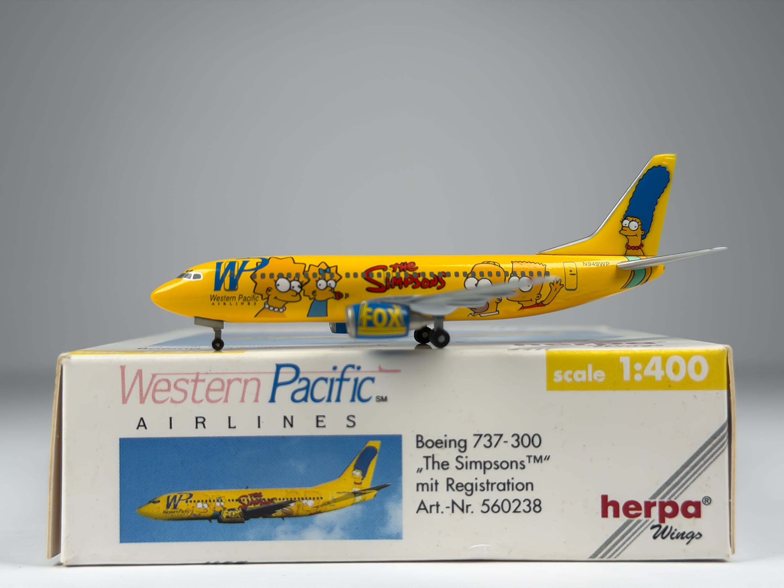 Western Pacific Airlines Boeing 737-300 1:400 Herpa N949WP (560238)