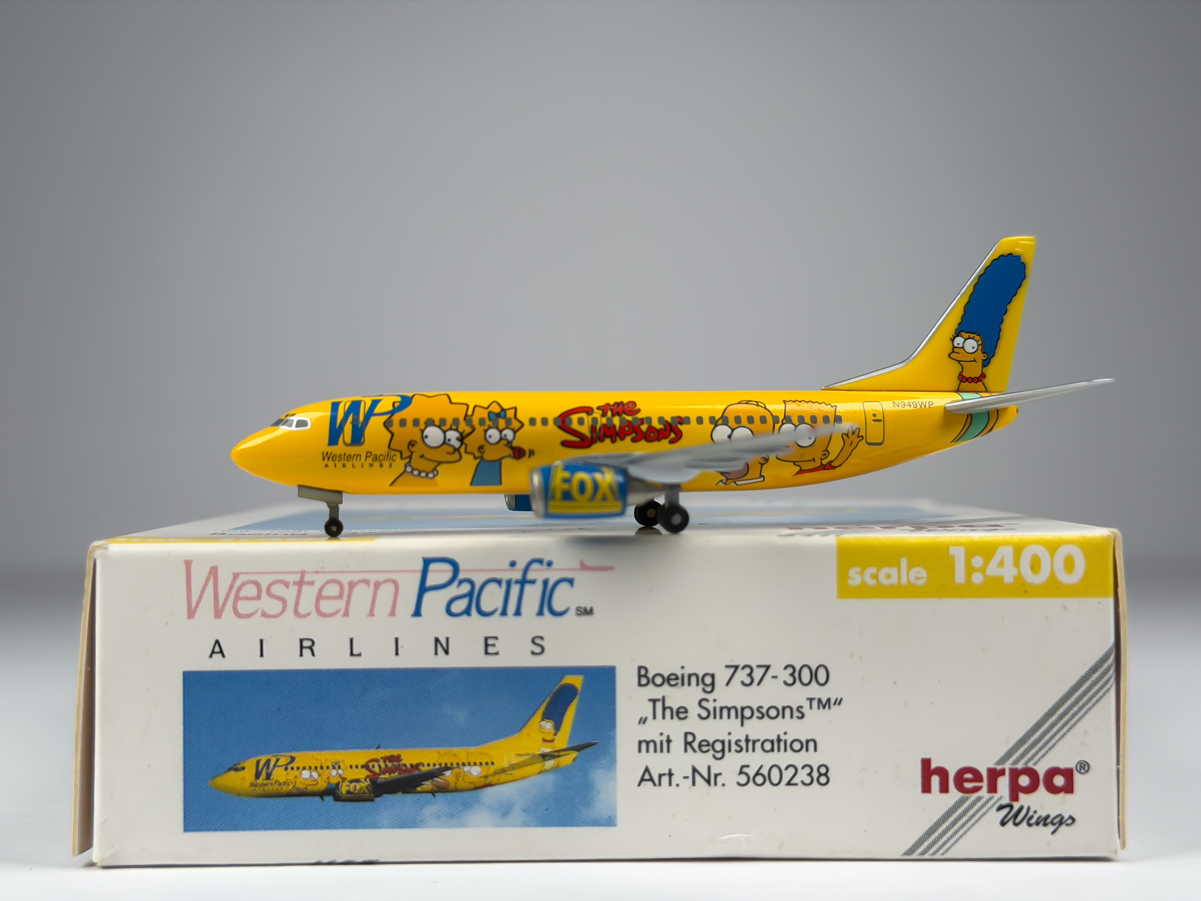 Western Pacific Airlines Boeing 737-300 1:400 Herpa N949WP (560238)
