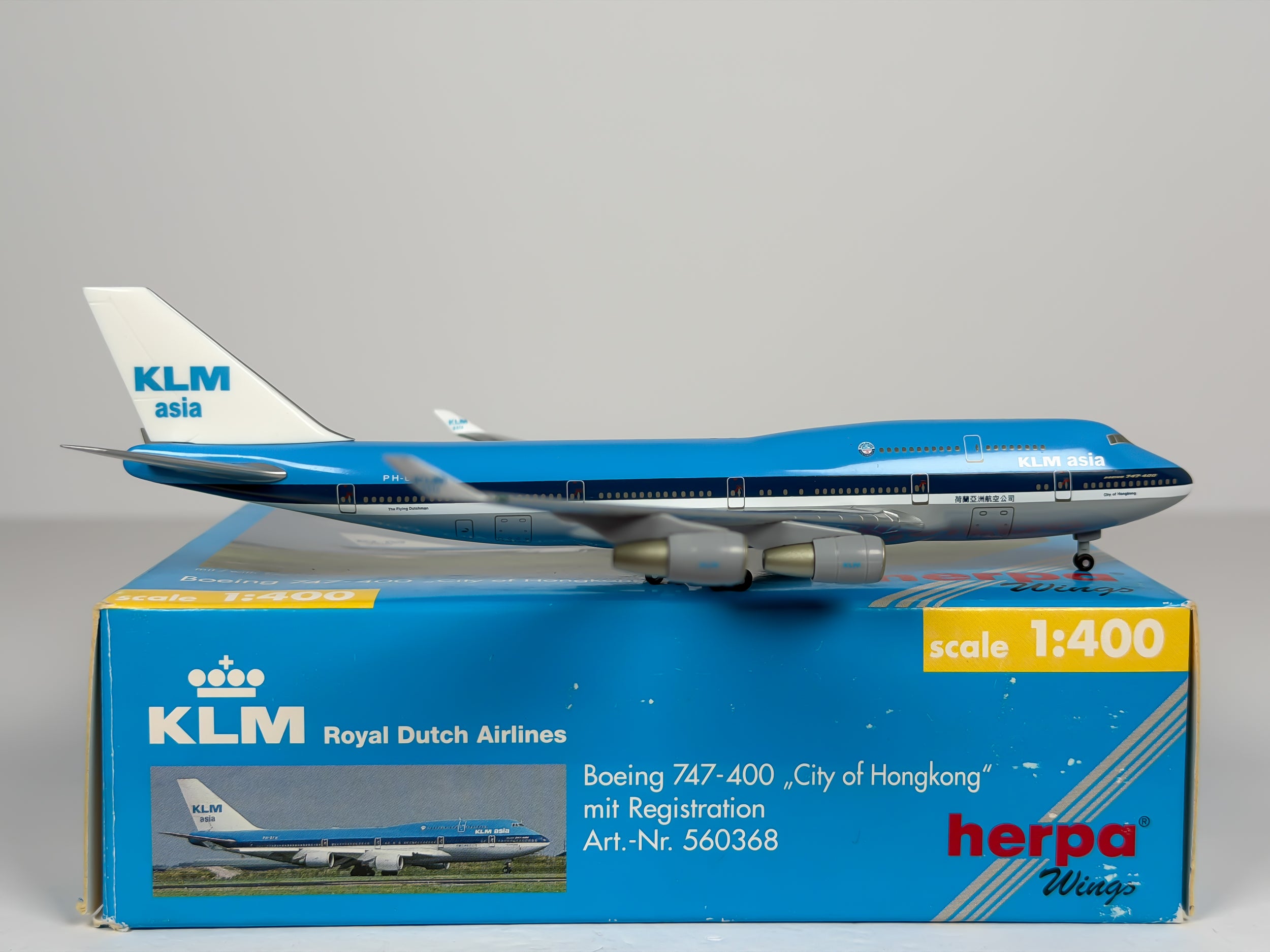 KLM Asia Boeing 747-400 1:400 Herpa PH-BFH (560368)