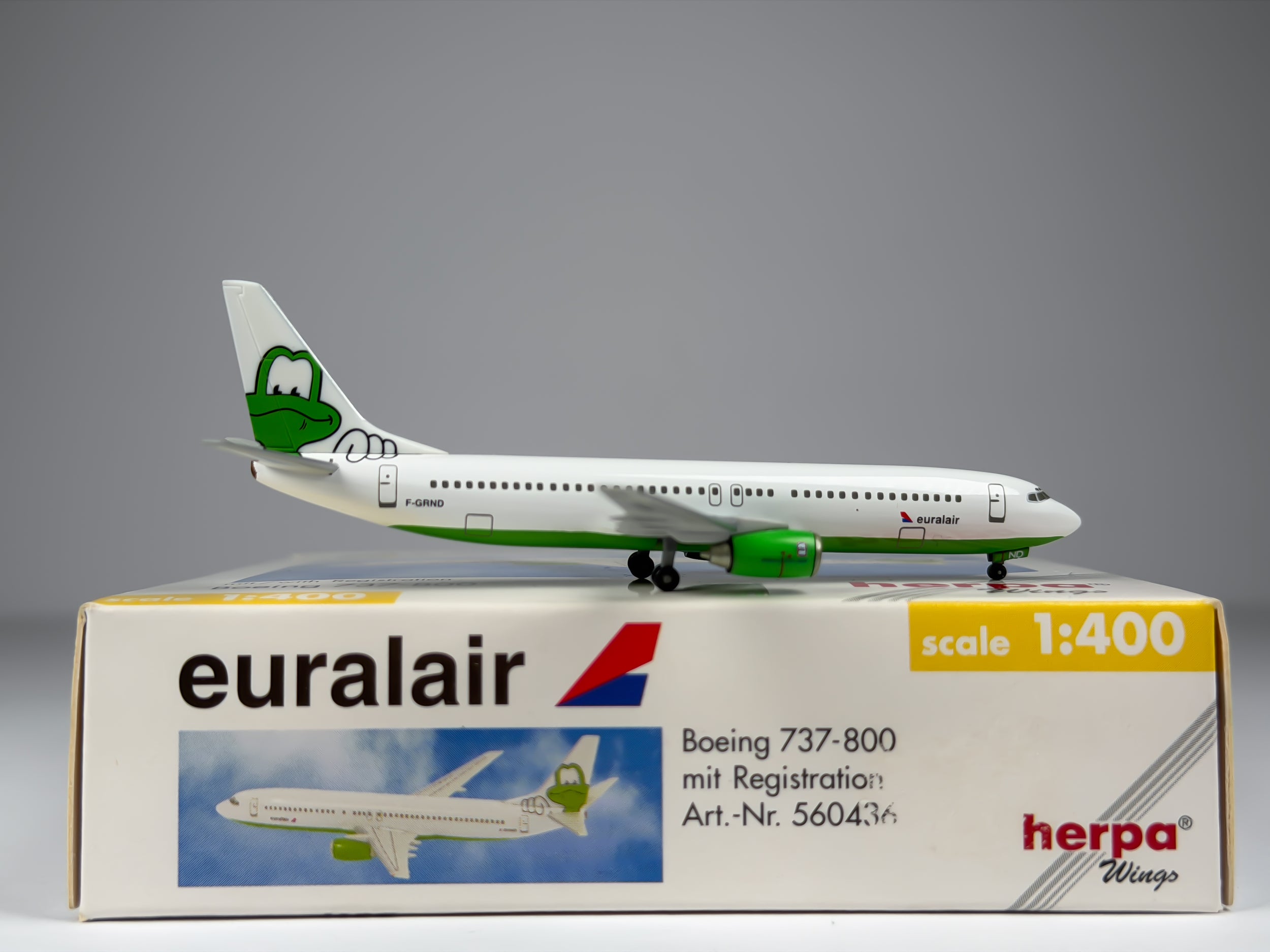 Euralair Boeing 737-800 1:400 Herpa F-GRND (560436)