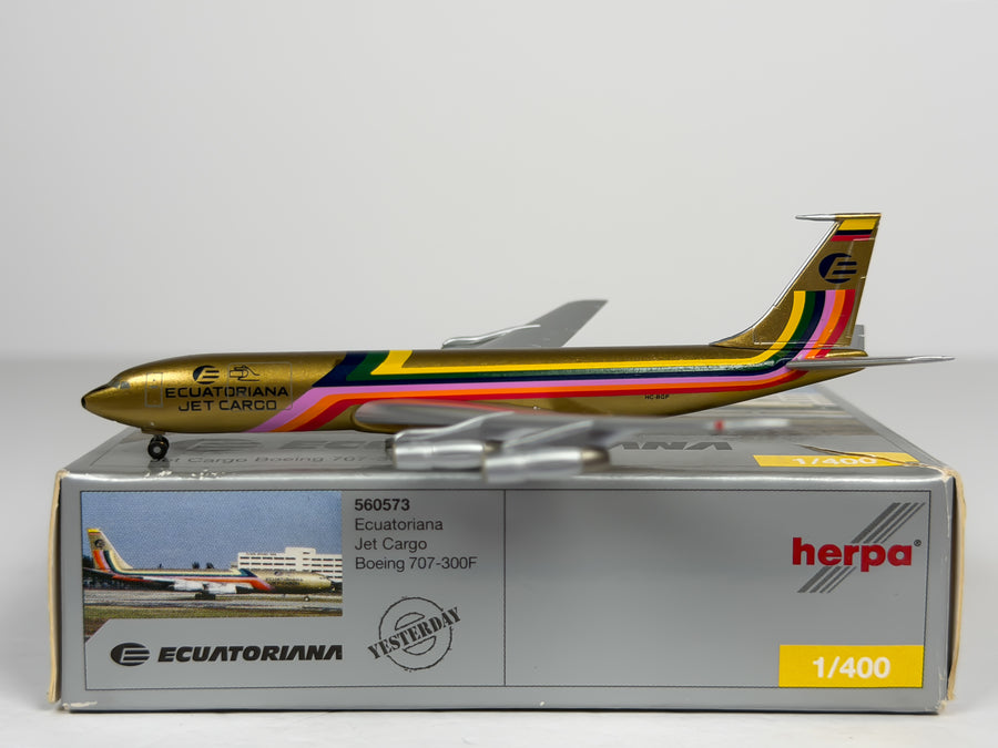 Ecuatoriana Boeing 707-300F 1:400 Herpa HC-BGP (560573)
