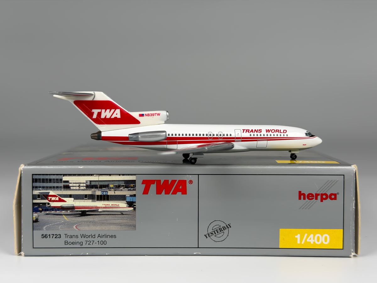Trans World Airlines (TWA) Boeing 727-100 1:400 Herpa N839TW (561723)