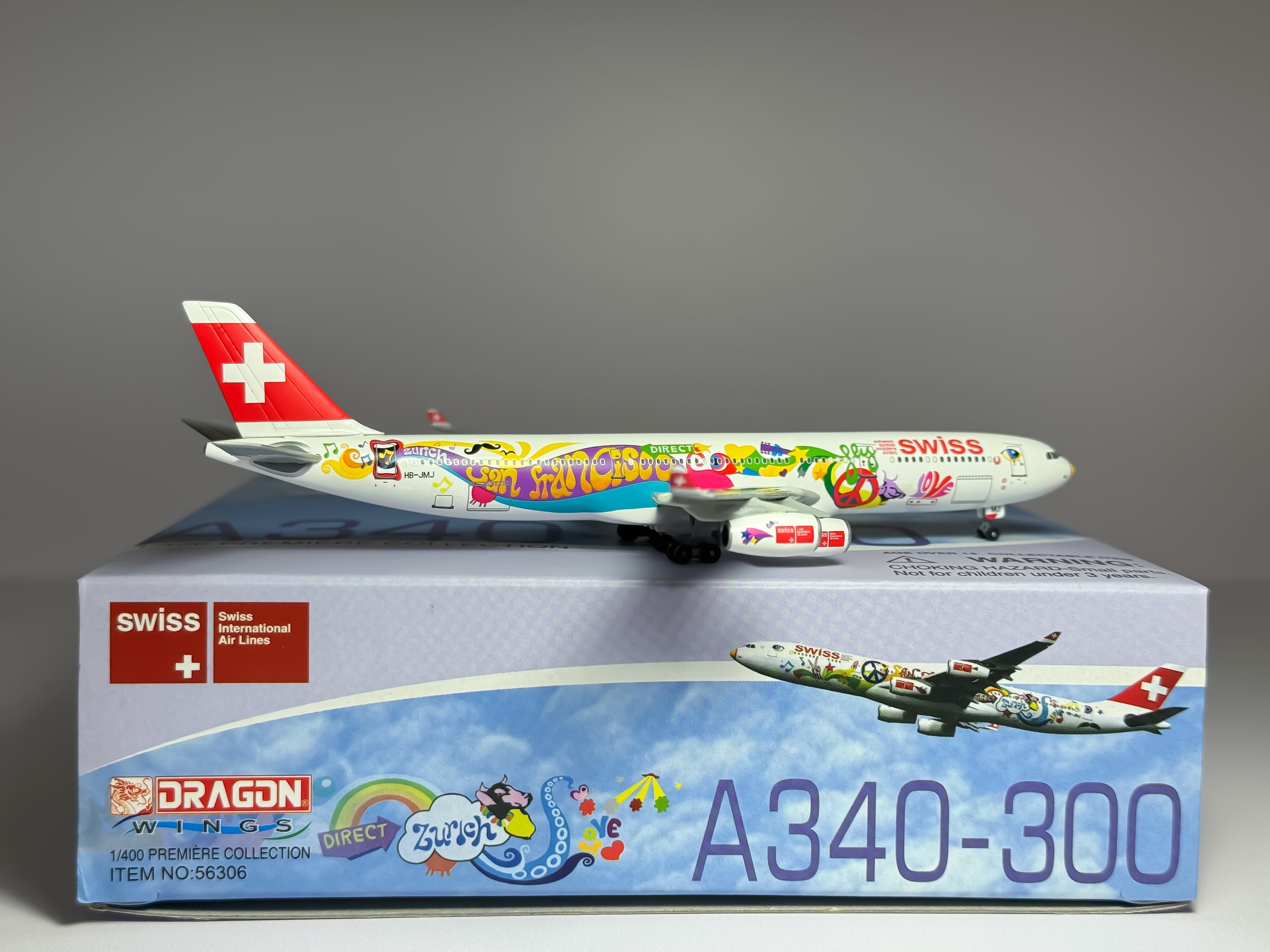 SWISS Airbus A340-300 1:400 Dragon Wings HB-JMJ (56306)
