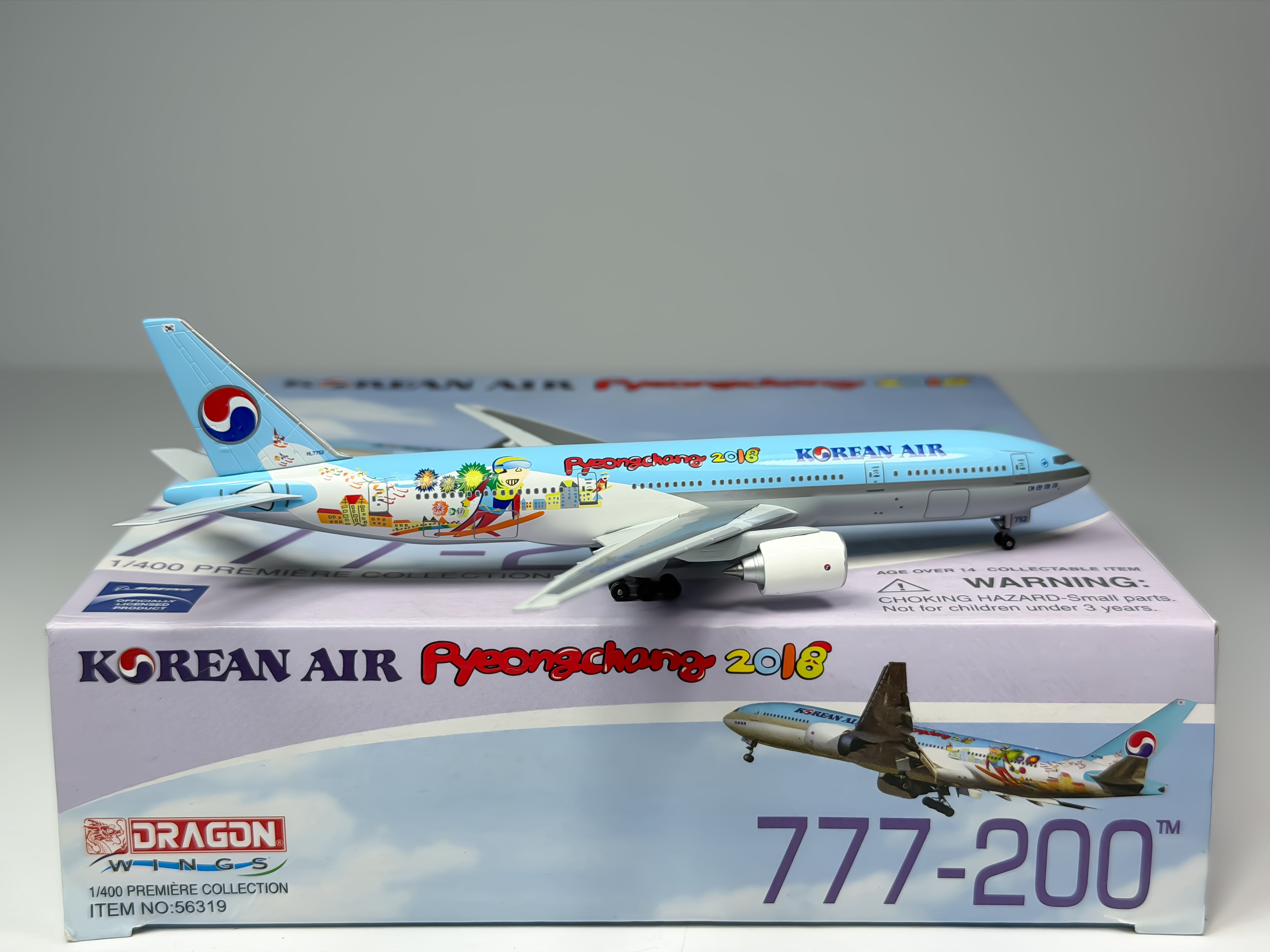 Korean Air Boeing 777-200 1:400 Dragon Wings HL7752 (56319)