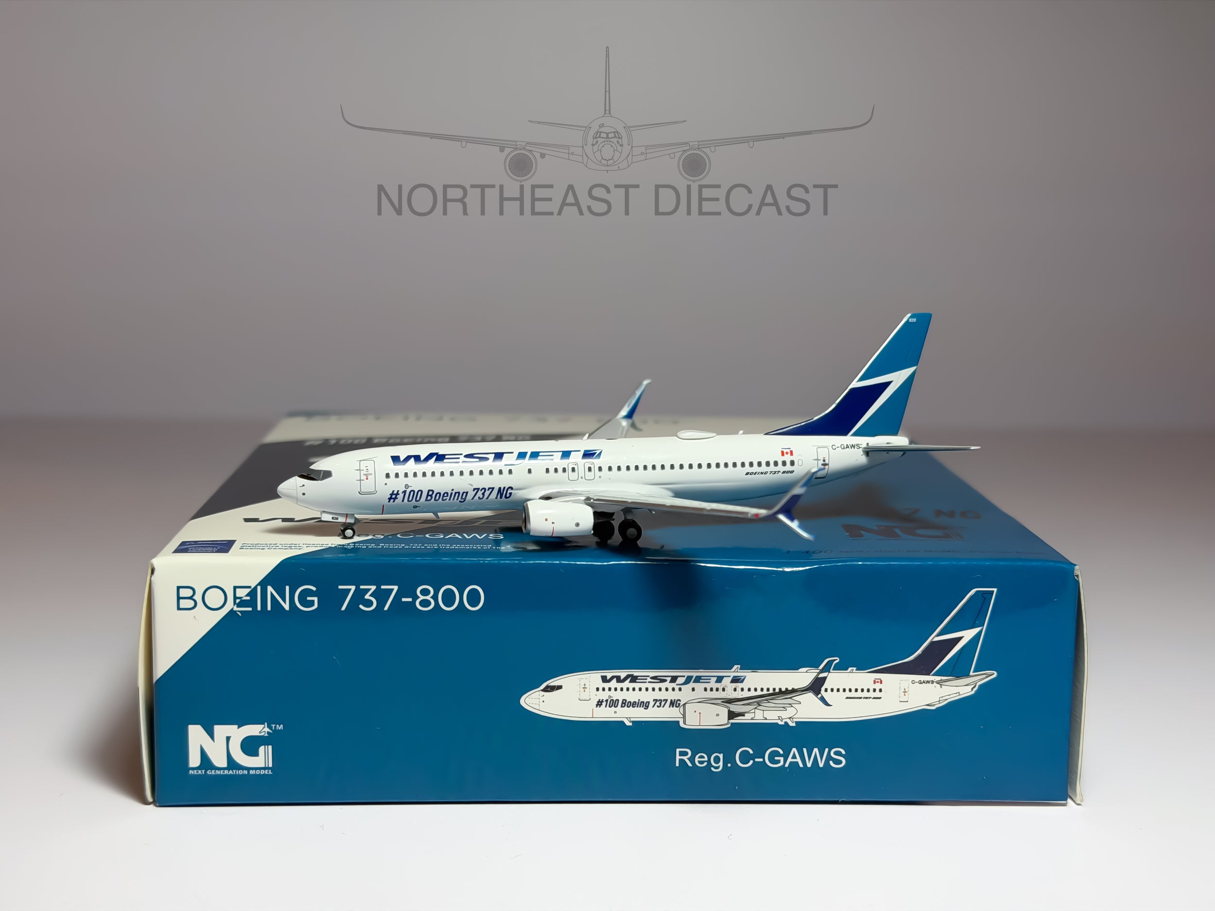 WestJet Boeing 737-800 1:400 NG Models C-GAWS (58087)