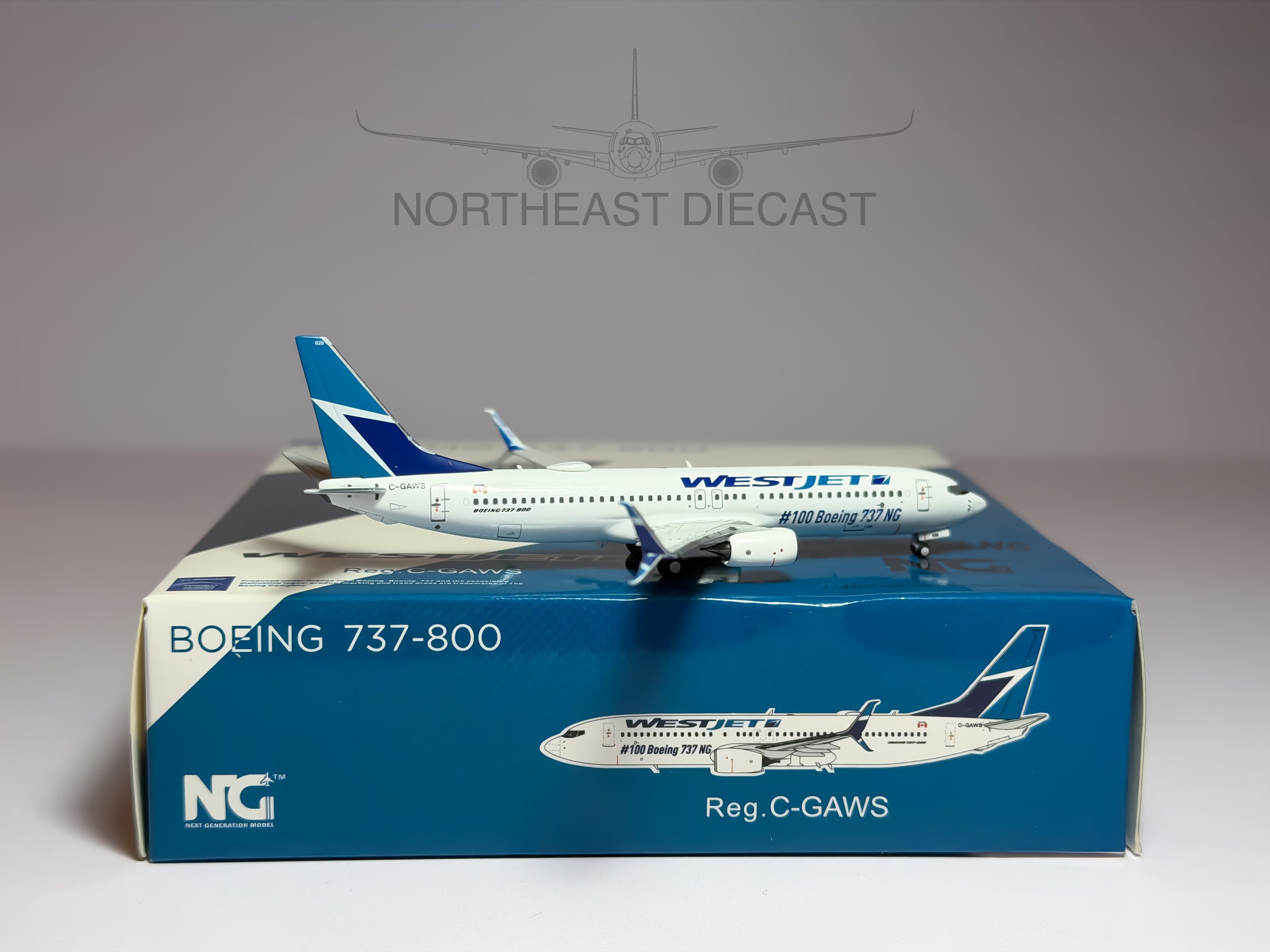 WestJet Boeing 737-800 1:400 NG Models C-GAWS (58087)