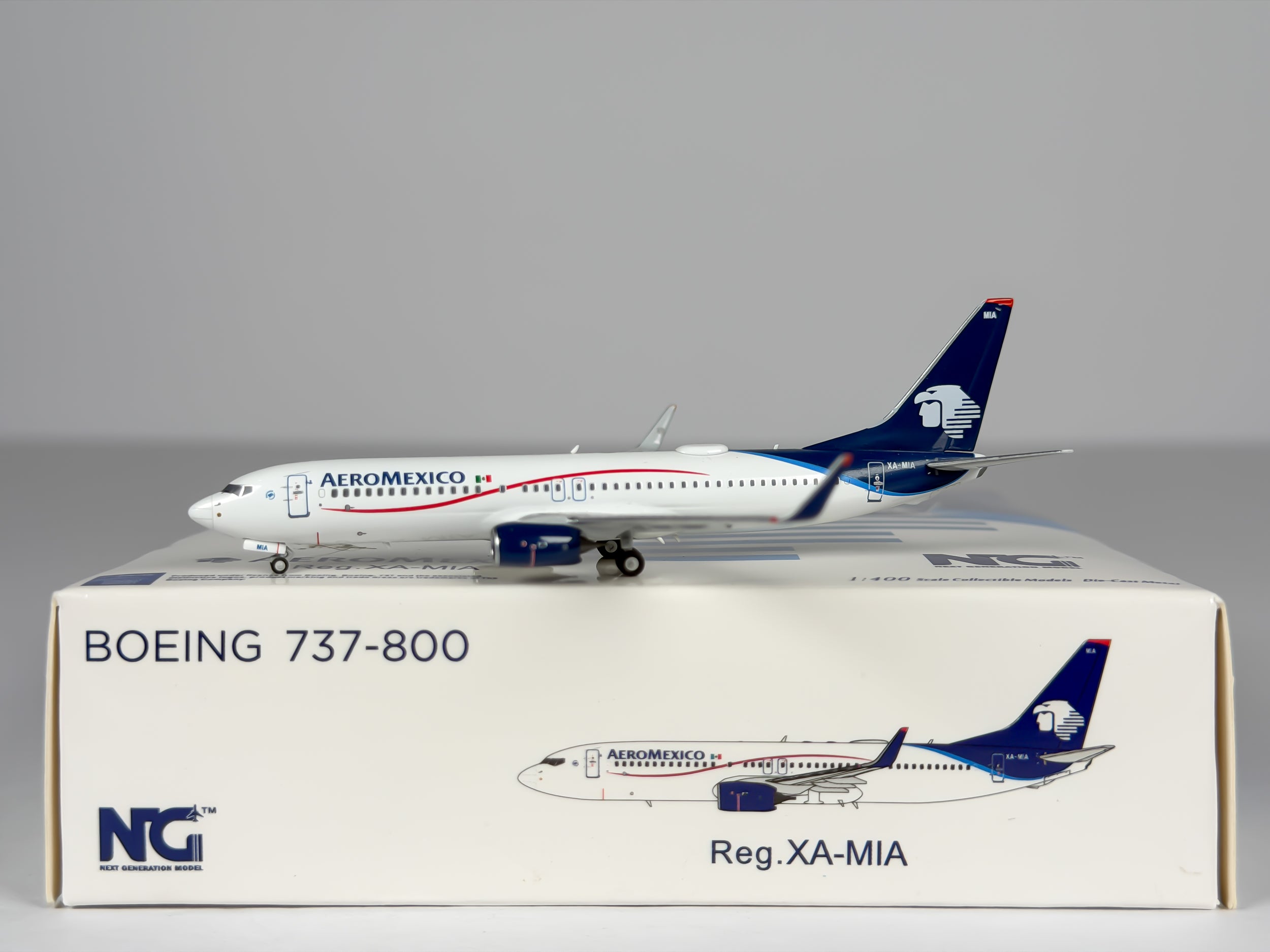 Aeromexico Boeing 737-800 1:400 NG Models XA-MIA (58091)