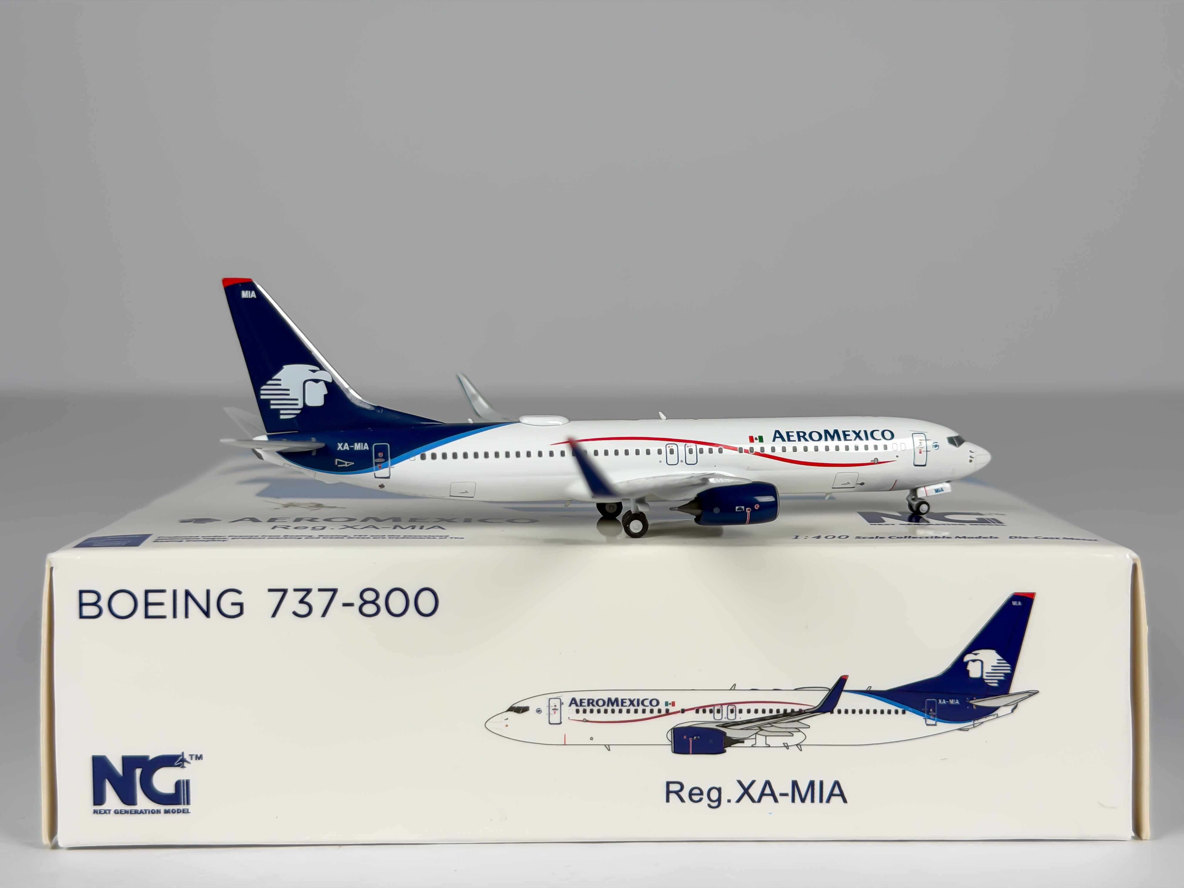 Aeromexico Boeing 737-800 1:400 NG Models XA-MIA (58091)