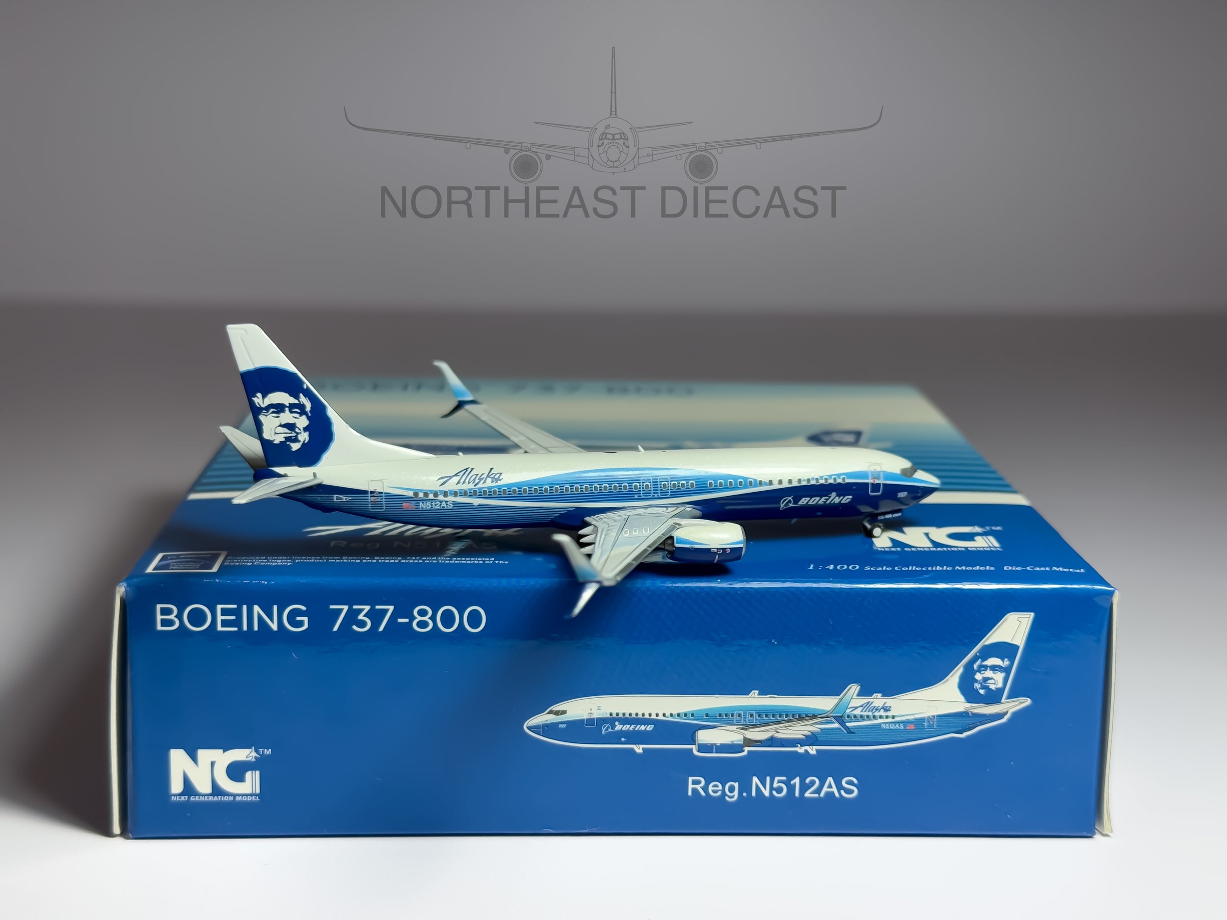 Alaska Airlines Boeing 737-800 1:400 NG Models N512AS (58095)