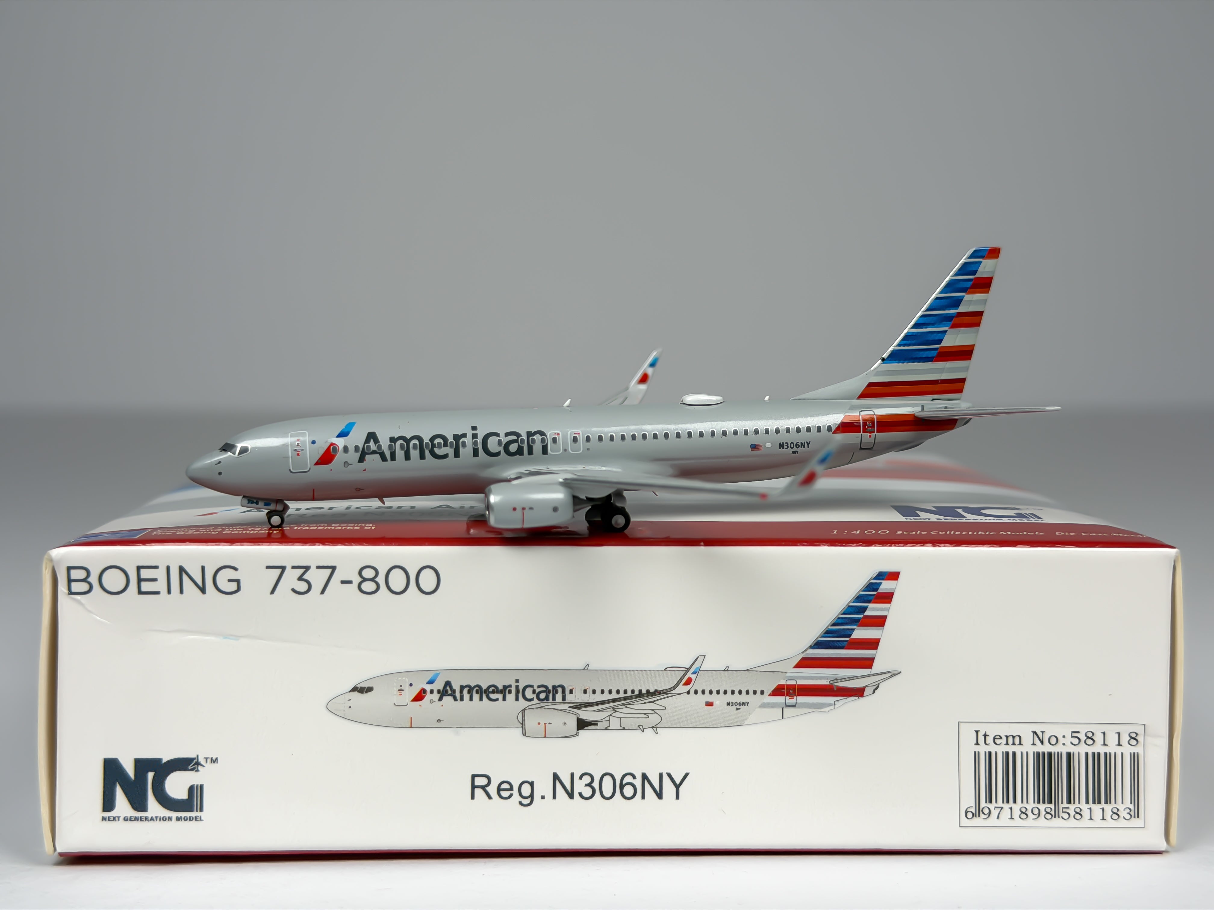 American Airlines Boeing 737-800 1:400 NG Models N306NY (58118)