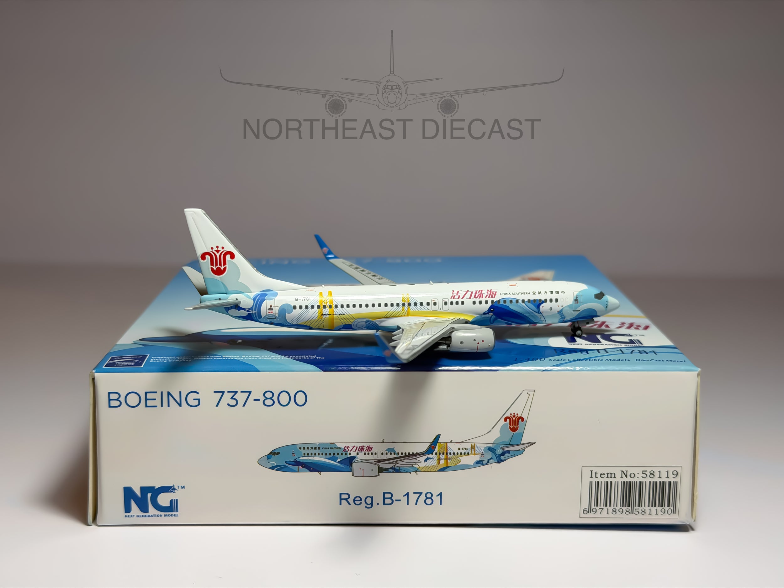China Southern Boeing 737-800 1:400 NG Models B-1781 (58119)