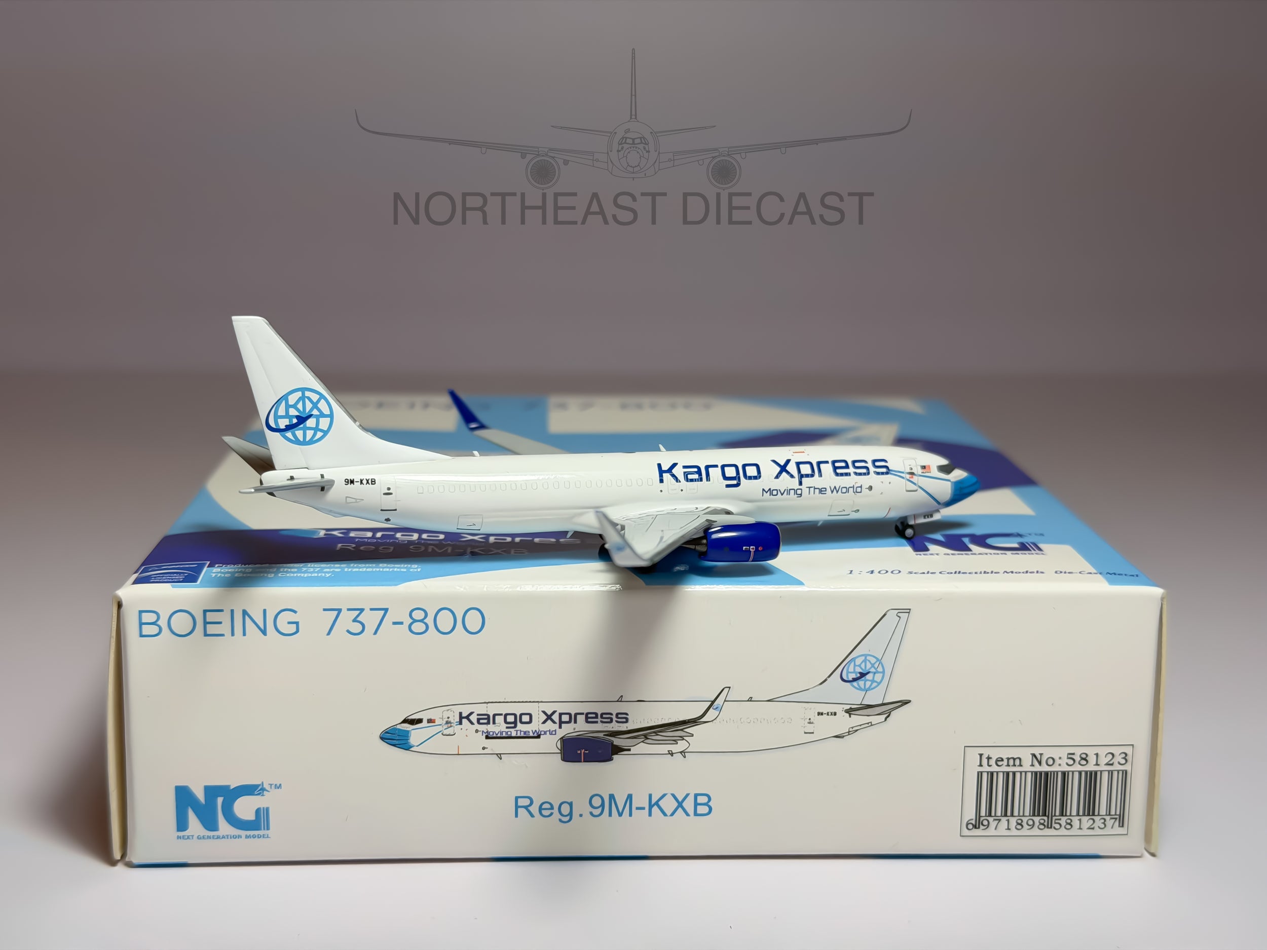 Kargo Xpress Boeing 737-800 1:400 NG Models 9M-KXB (58123)