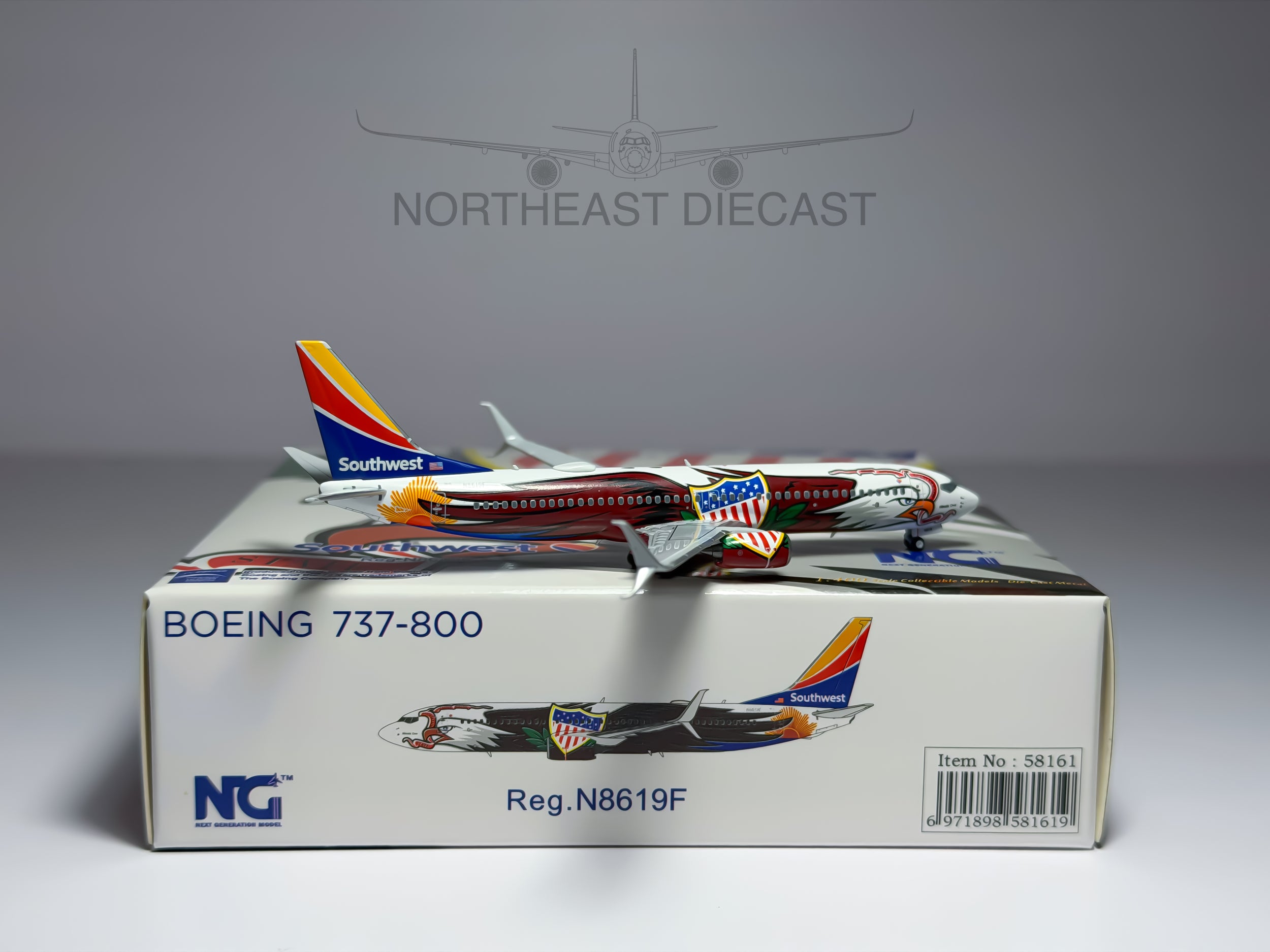 Southwest Airlines Boeing 737-700 1:400 NG Models N8619F (58161)