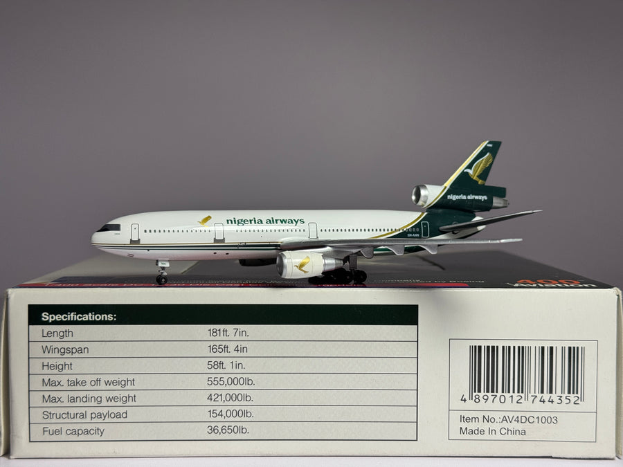 Aviation400 1:400 Nigeria Airways McDonnell Douglas DC-10-30 5N-ANN Eagle Tail AV4DC1003