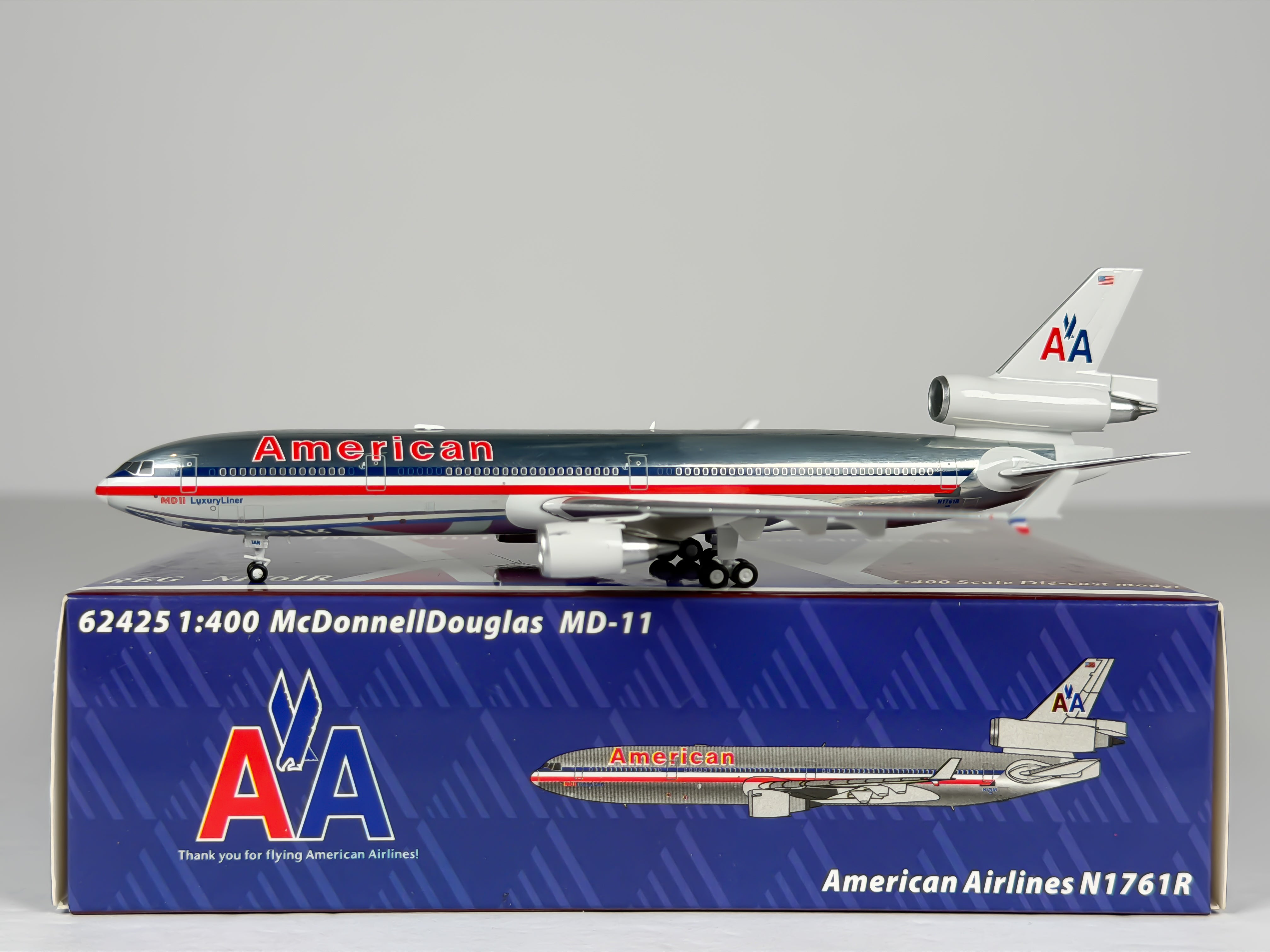 American Airlines McDonnell Douglas MD-11 1:400 Panda Models N1761R (62425)
