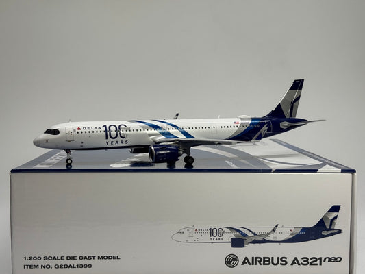 Gemini Jets 1:200 Delta Airlines Airbus A321neo N589DT "100 Years" G2DAL1399 w/stand