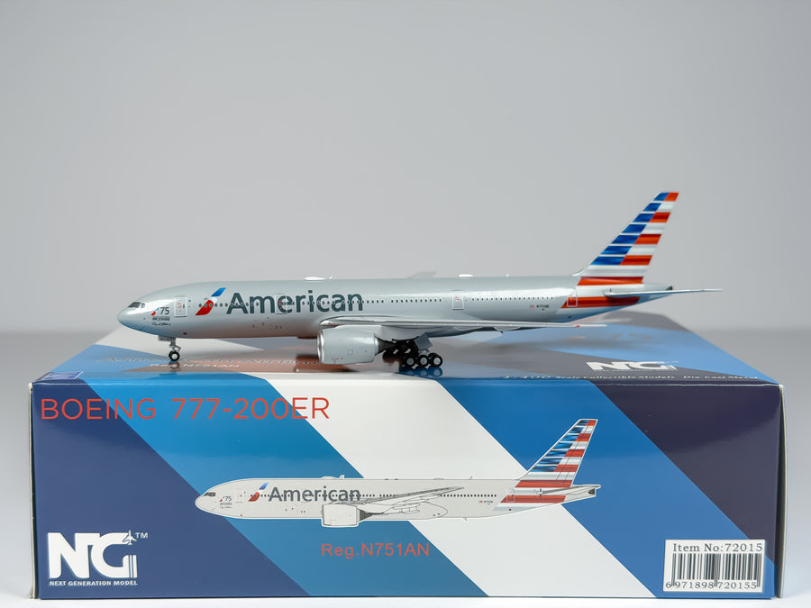 American Airlines Boeing 777-200ER 1:400 NG Models N751AN (72015)