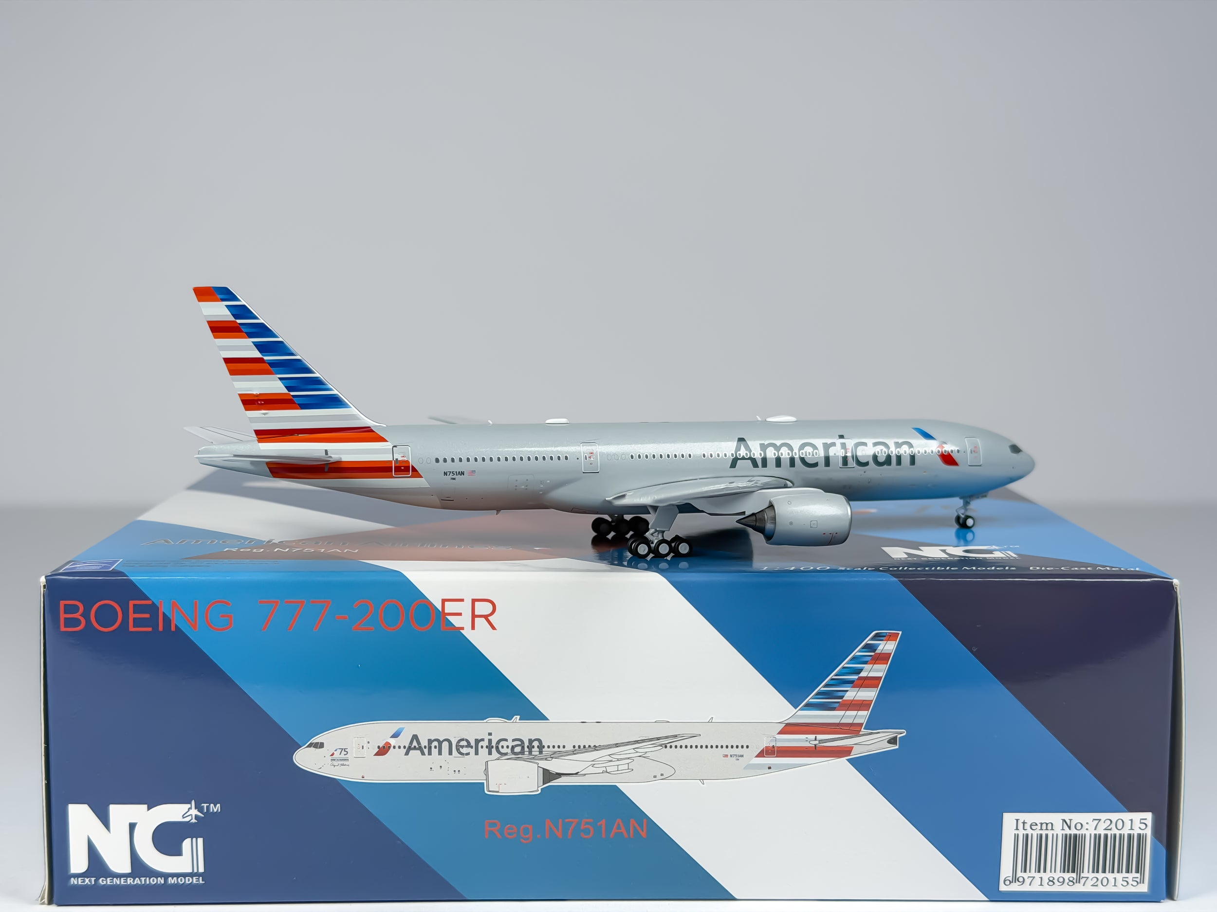 American Airlines Boeing 777-200ER 1:400 NG Models N751AN (72015)