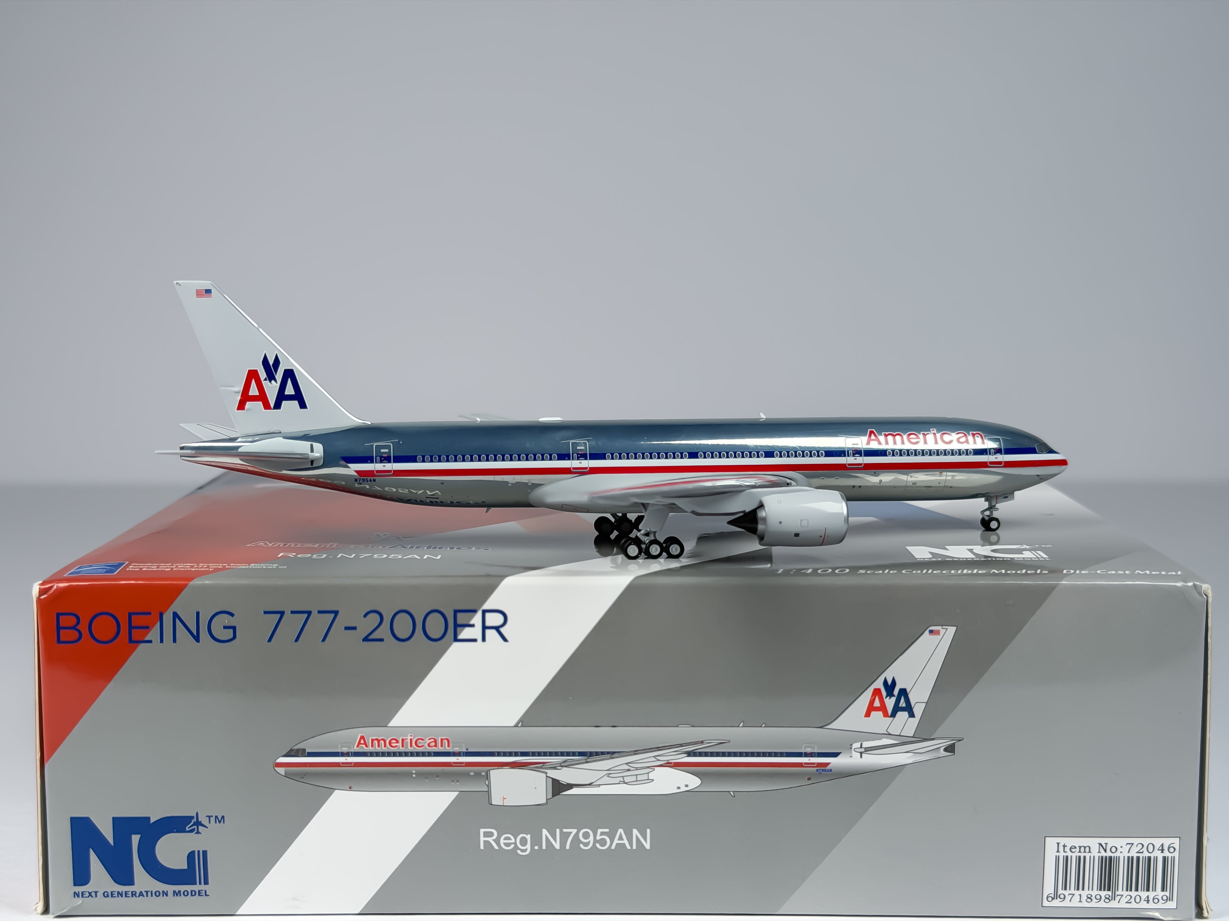 American Airlines Boeing 777-200ER 1:400 NG Models N795AN (72046)