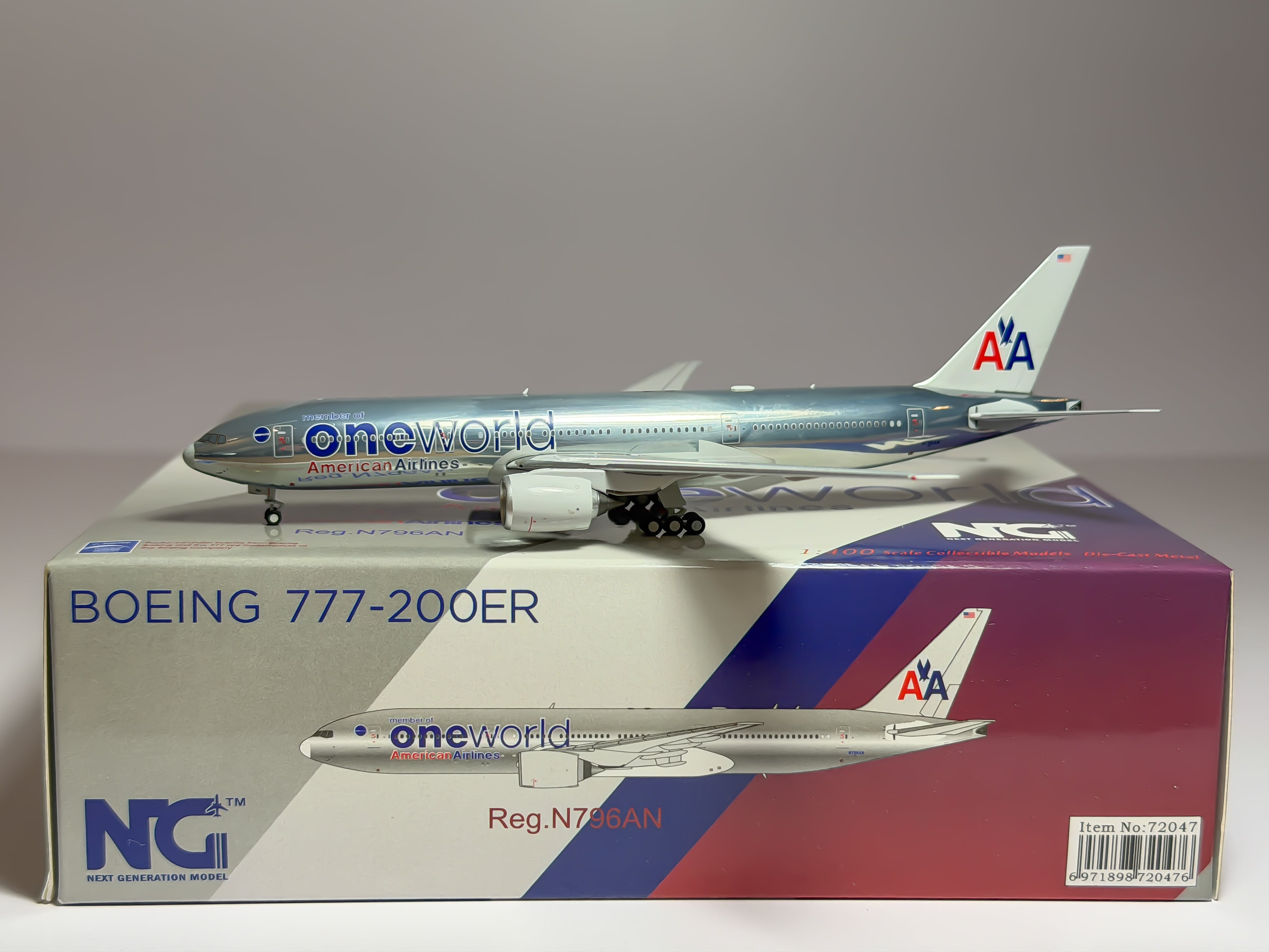 American Airlines Boeing 777-200ER 1:400 NG Models N796AN (72047)