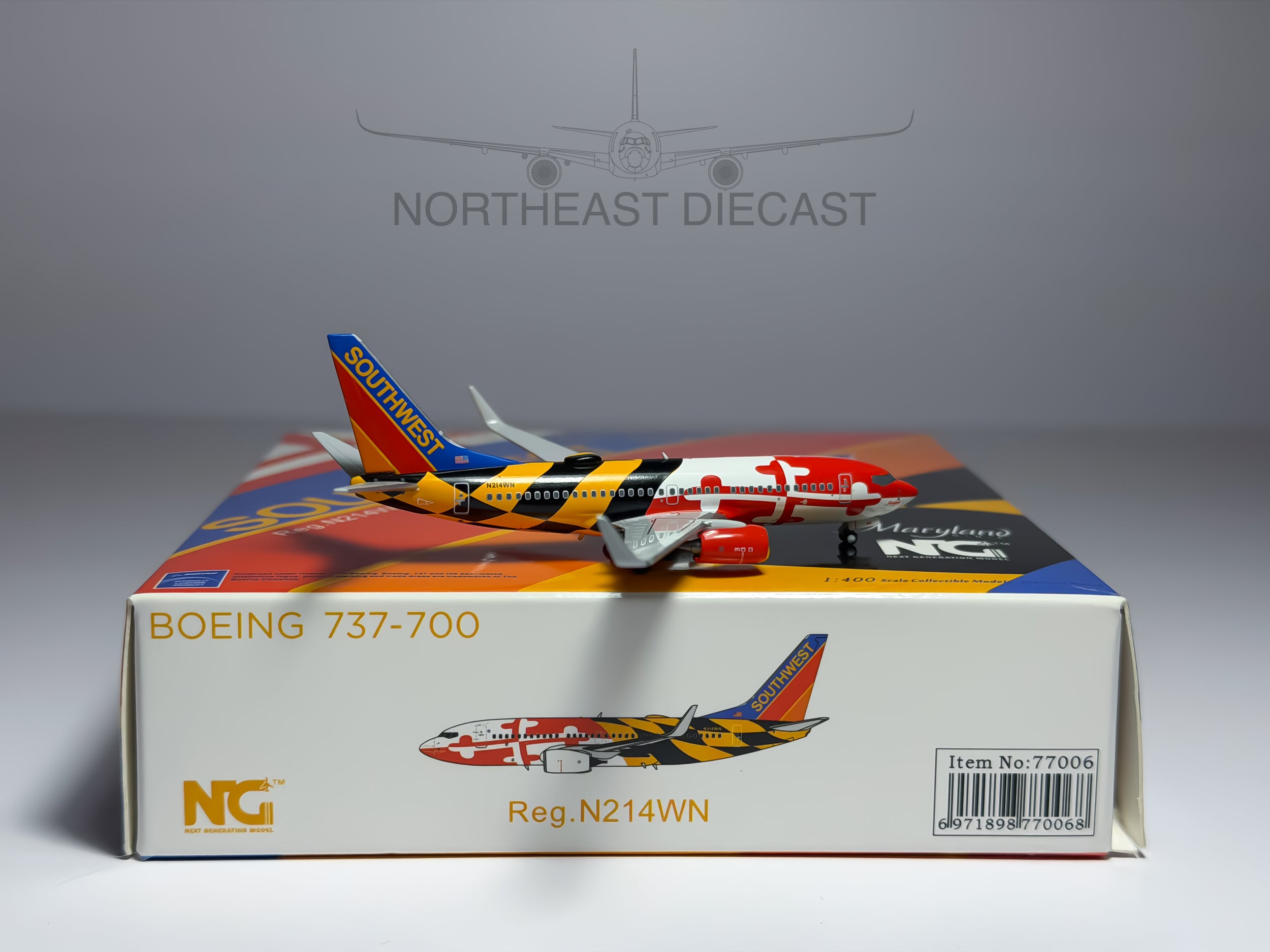 Southwest Airlines Boeing 737-700 1:400 NG Models N214WN (77006)