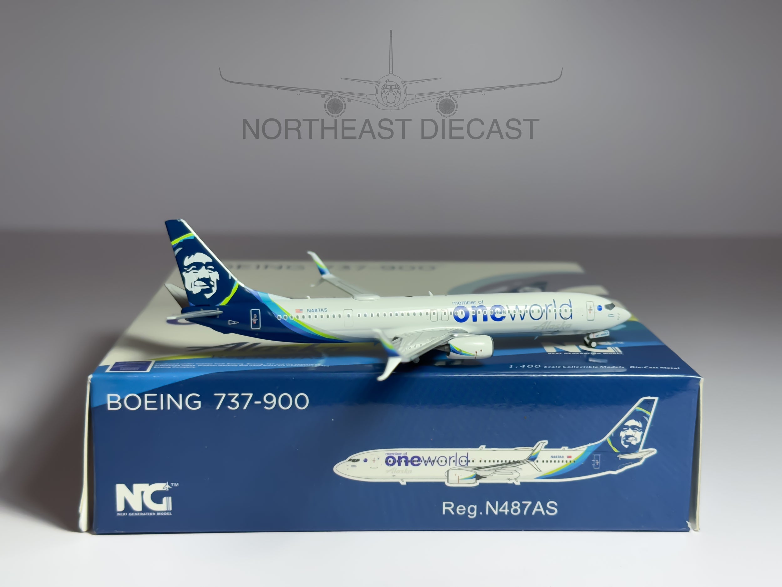Alaska Airlines Boeing 737-900 1:400 NG Models N487AS (79001)