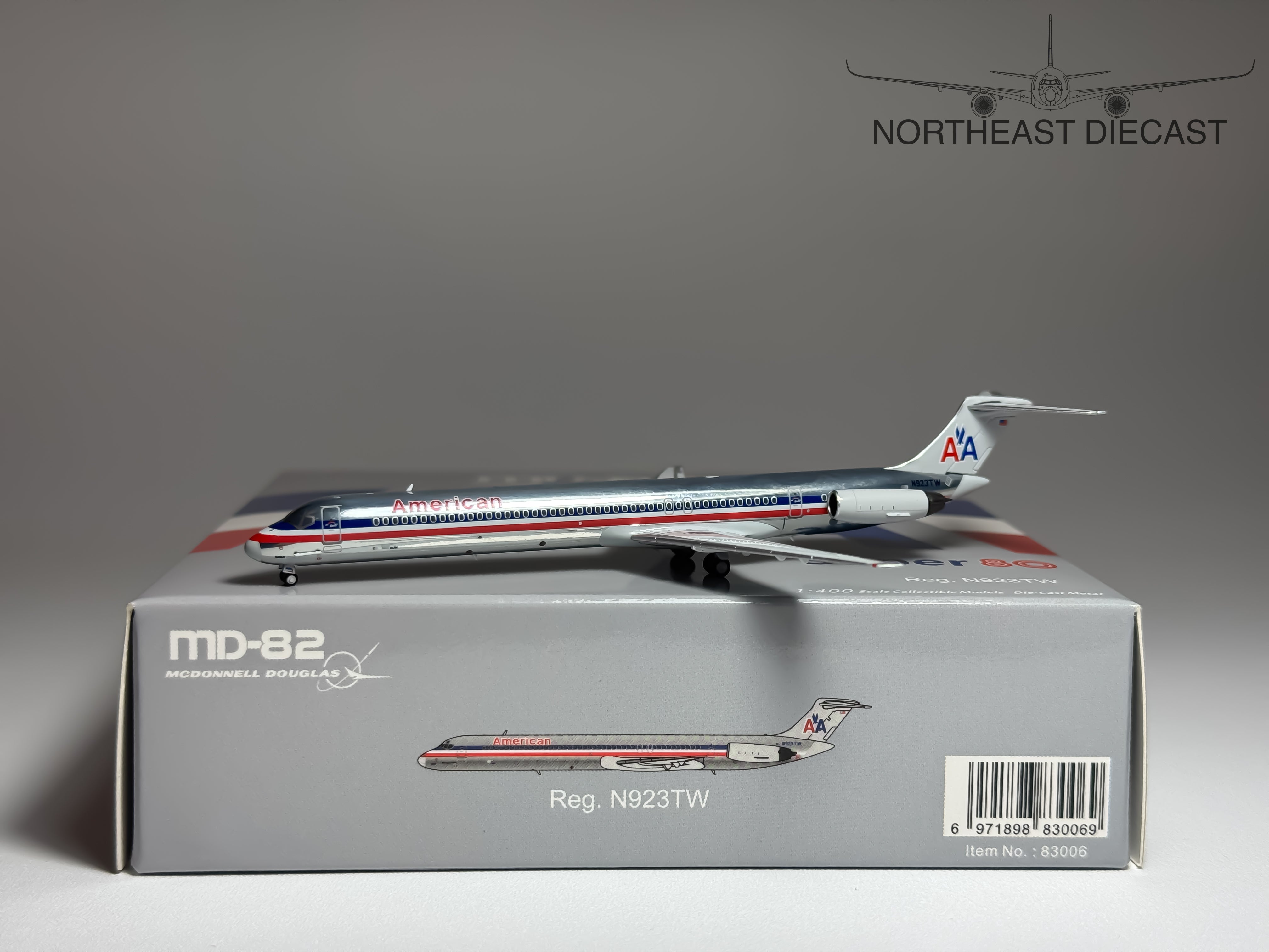 American Airlines McDonnell Douglas MD-82 1:400 NG Models N923TW (83006)
