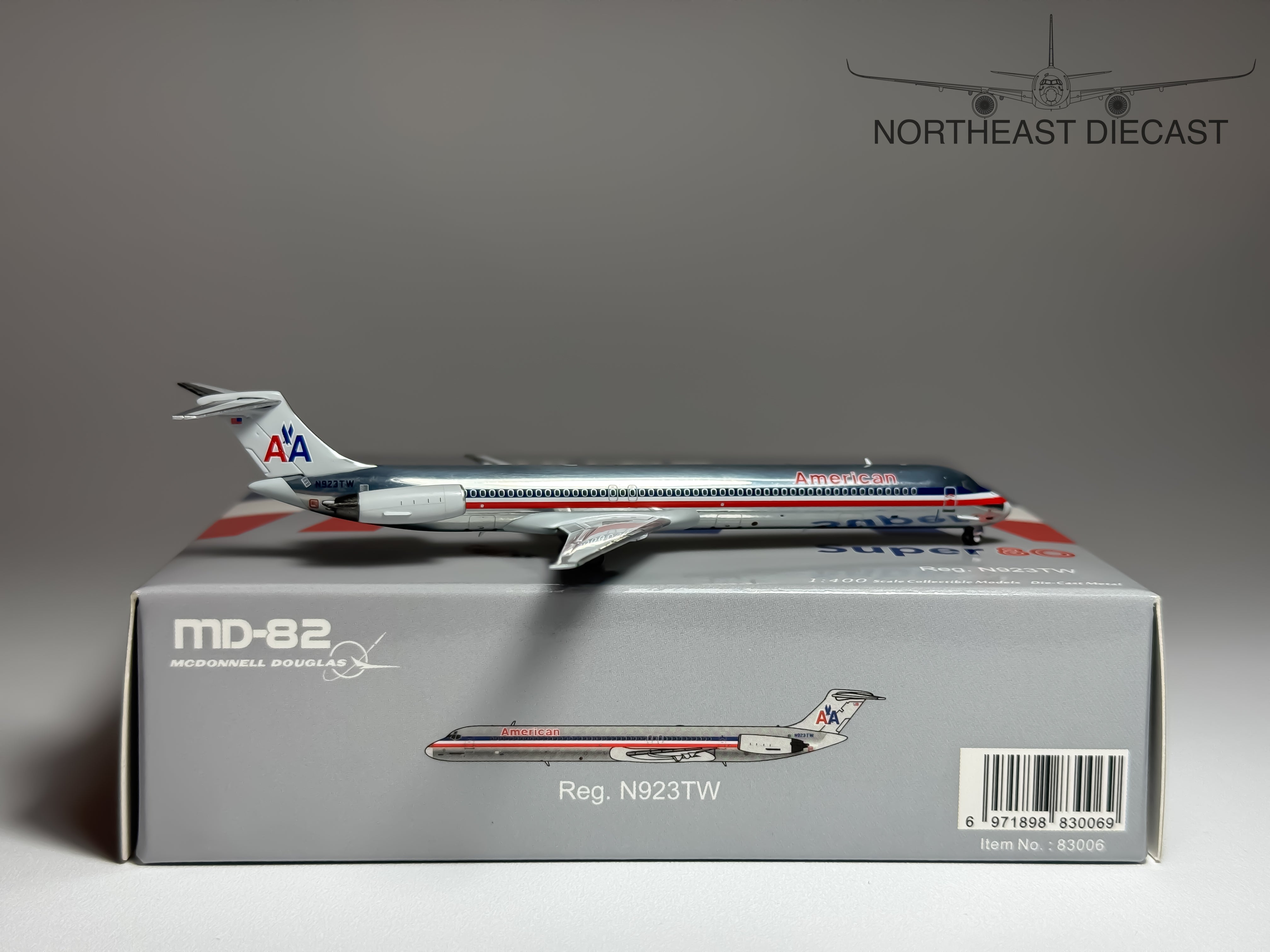 American Airlines McDonnell Douglas MD-82 1:400 NG Models N923TW (83006)