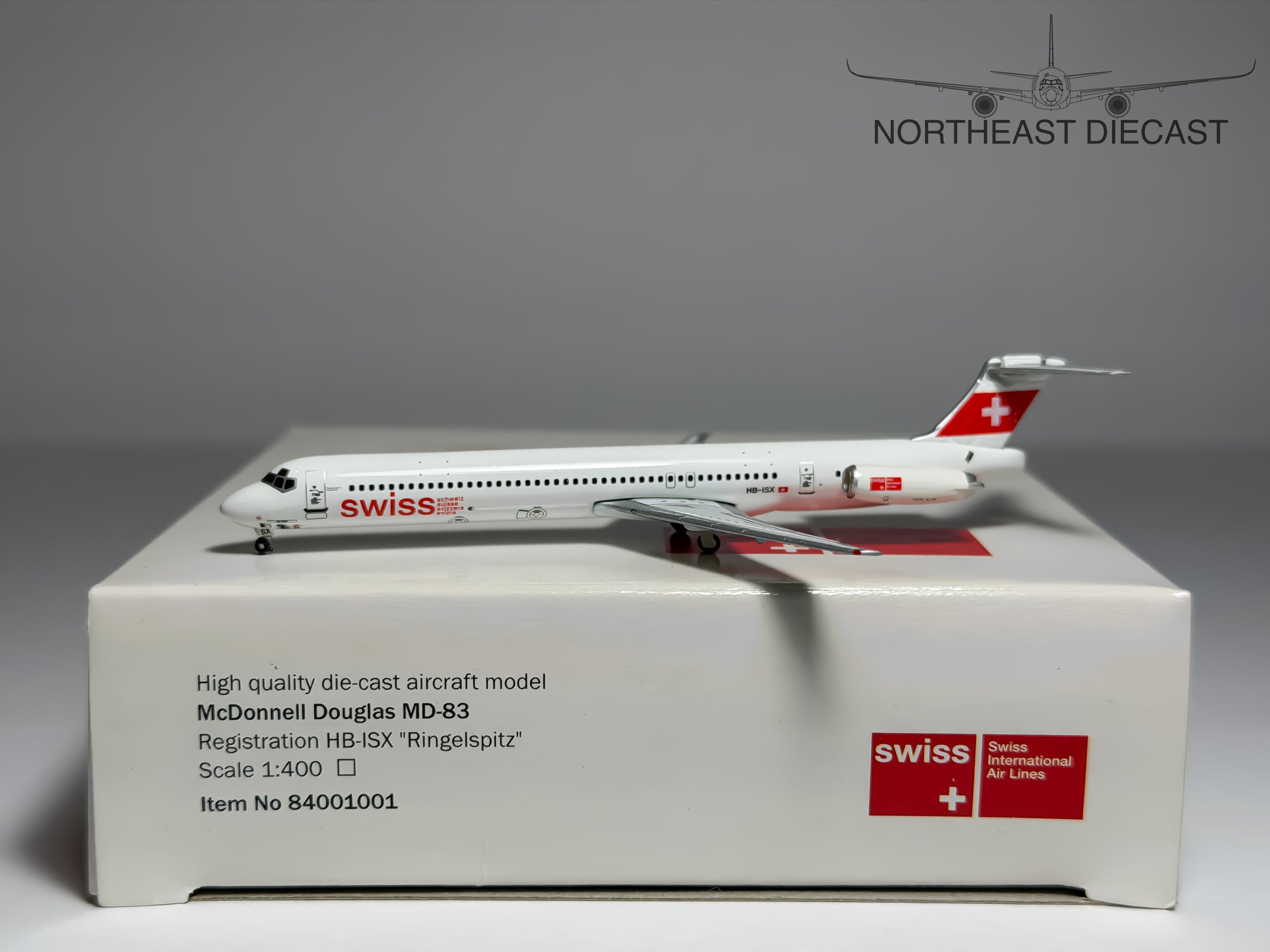 SWISS McDonnell Douglas MD-83 1:400 Tucano Line HB-ISX (84001001)