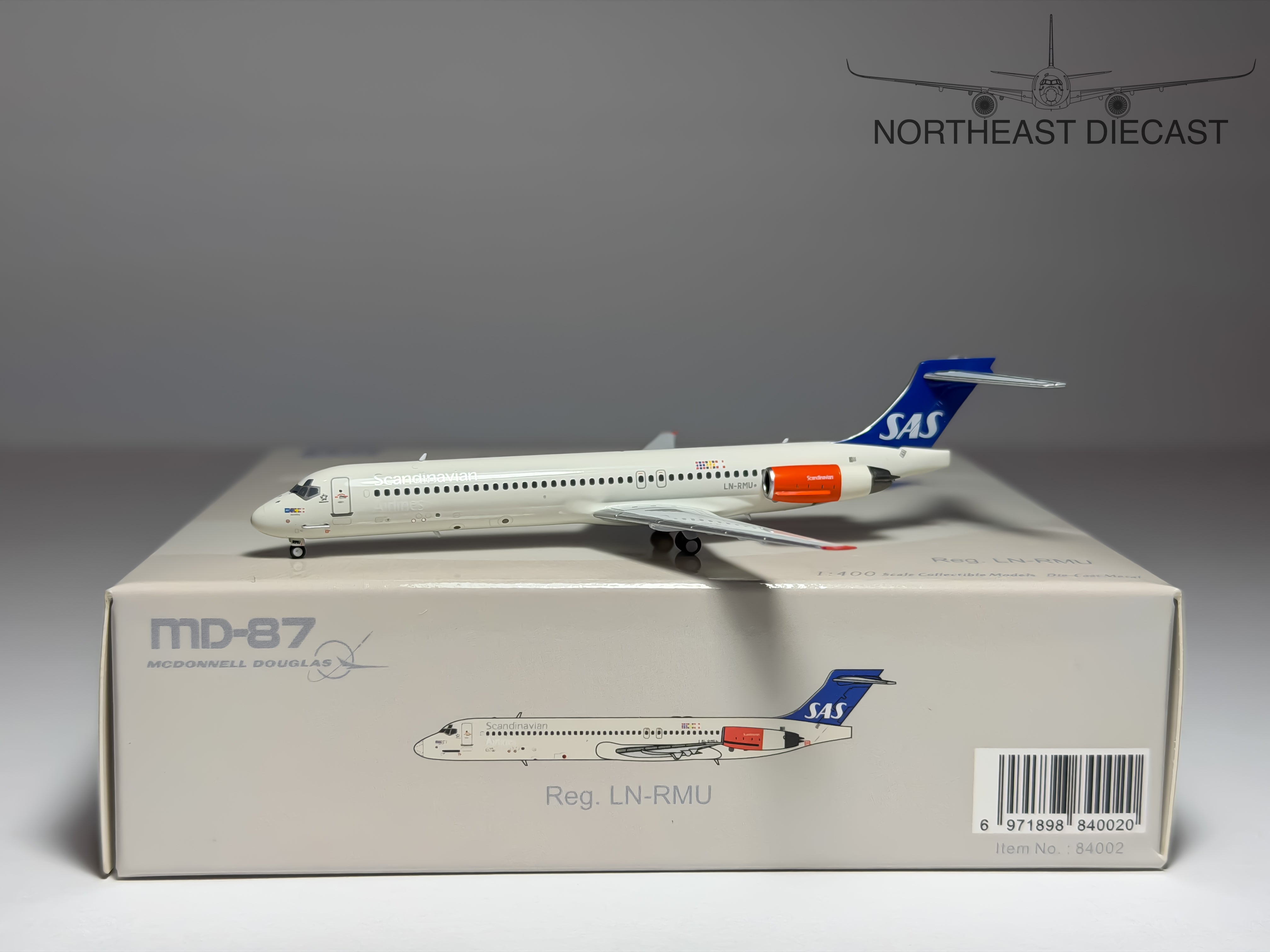 SAS Scandinavian Airlines McDonnell Douglas MD-87 1:400 NG Models LN-RMU (84002)