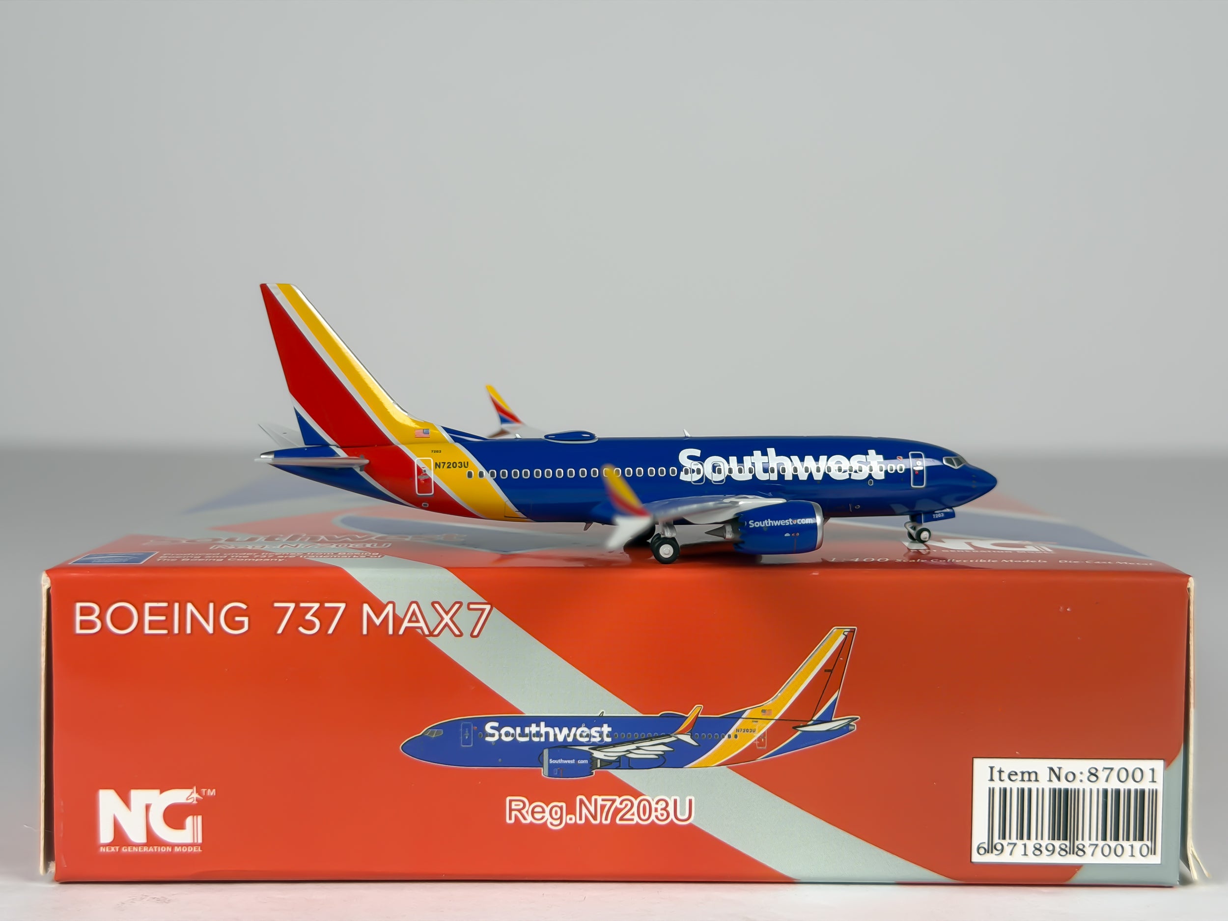 Southwest Airlines Boeing 737 MAX 7 1:400 NG Models N7203U (87001)