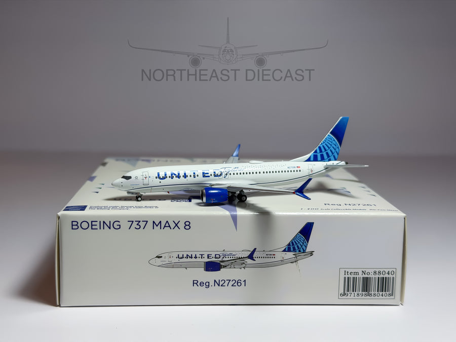 United Airlines Boeing 737 MAX 8 1:400 NG Models N27261 (88040)