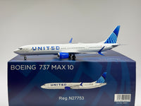 United Airlines Boeing 737 MAX 10 1:200 NG Models N27753 (95001)