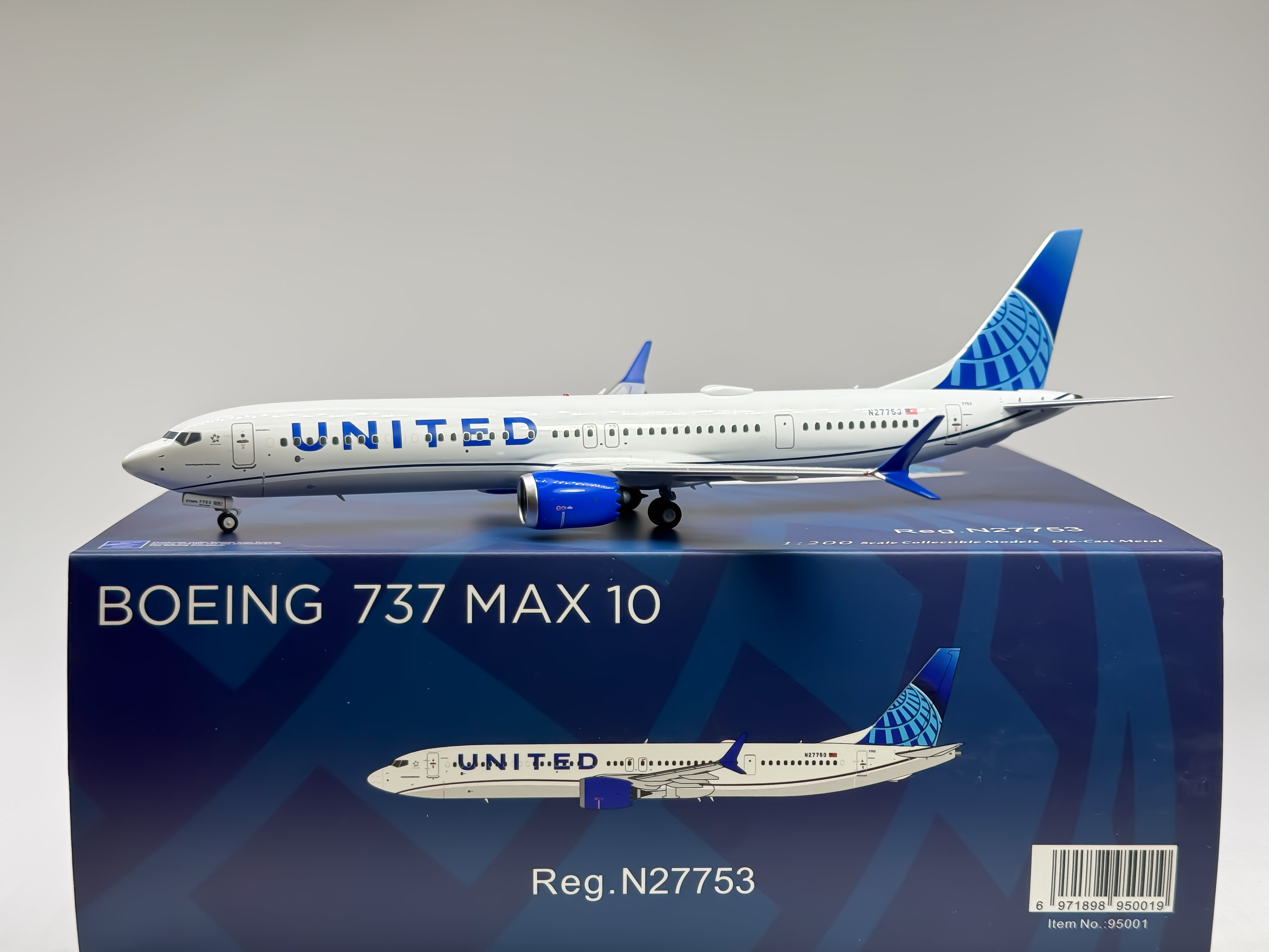 United Airlines Boeing 737 MAX 10 1:200 NG Models N27753 (95001)