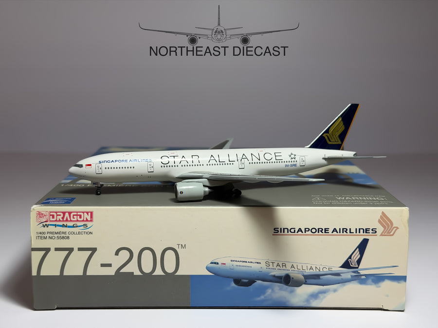 Singapore Airlines Boeing 777-200 1:400 Dragon Wings 9V-SRE (55808)
