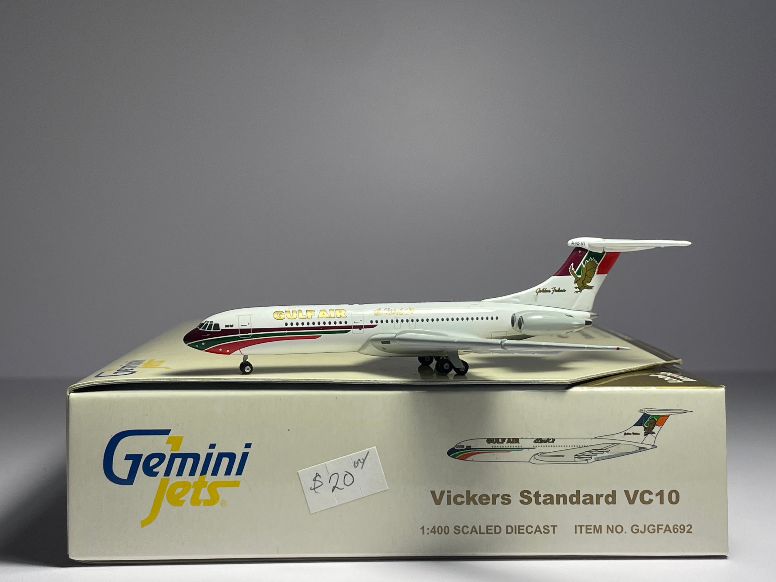 Gemini Jets 1:400 Gulf Air Vickers VC-10 A40-VI 1970s colors GJGFA691
